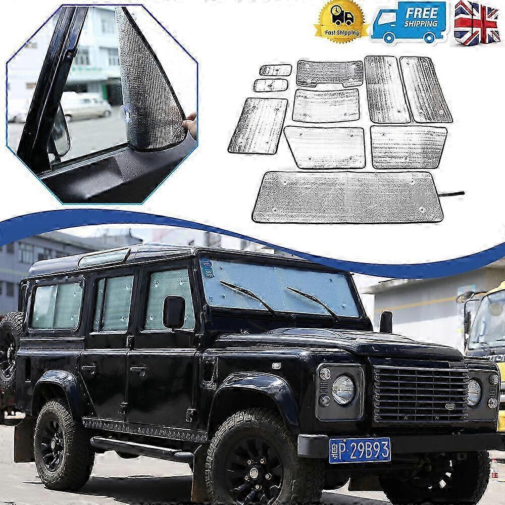 10st Auto Bilfönster Solskydd Vindskydd Skydd Set För LR Defender 2004-2018 SZRH A-X