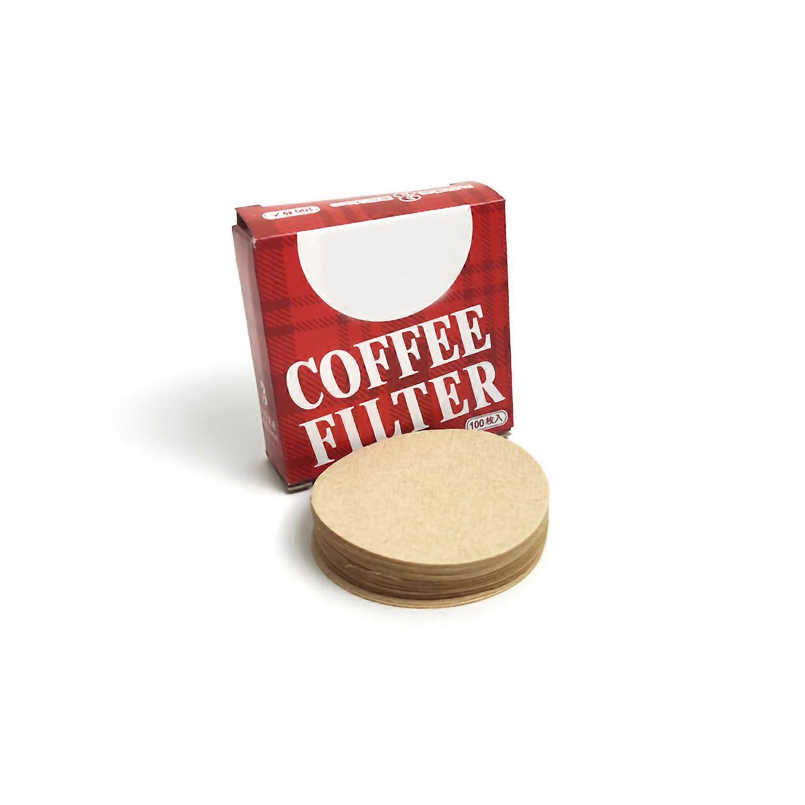 100Pcs Coniferous Wood Round Shaped Filter Paper Drip Coffee Pot Making Accessory for Home Office