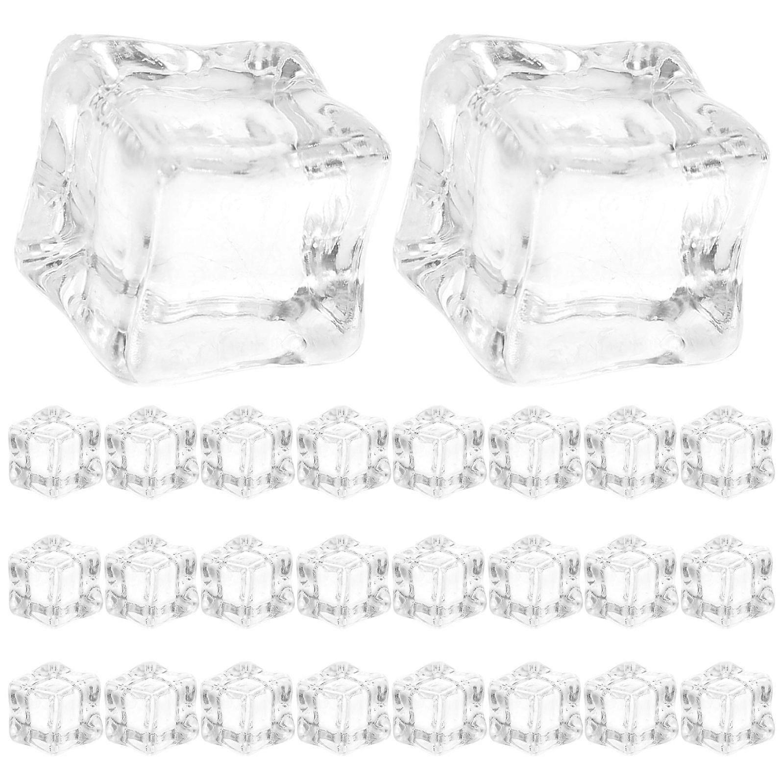 Square Acrylic Ice Cube Decorations for Parties Material 100Pcs