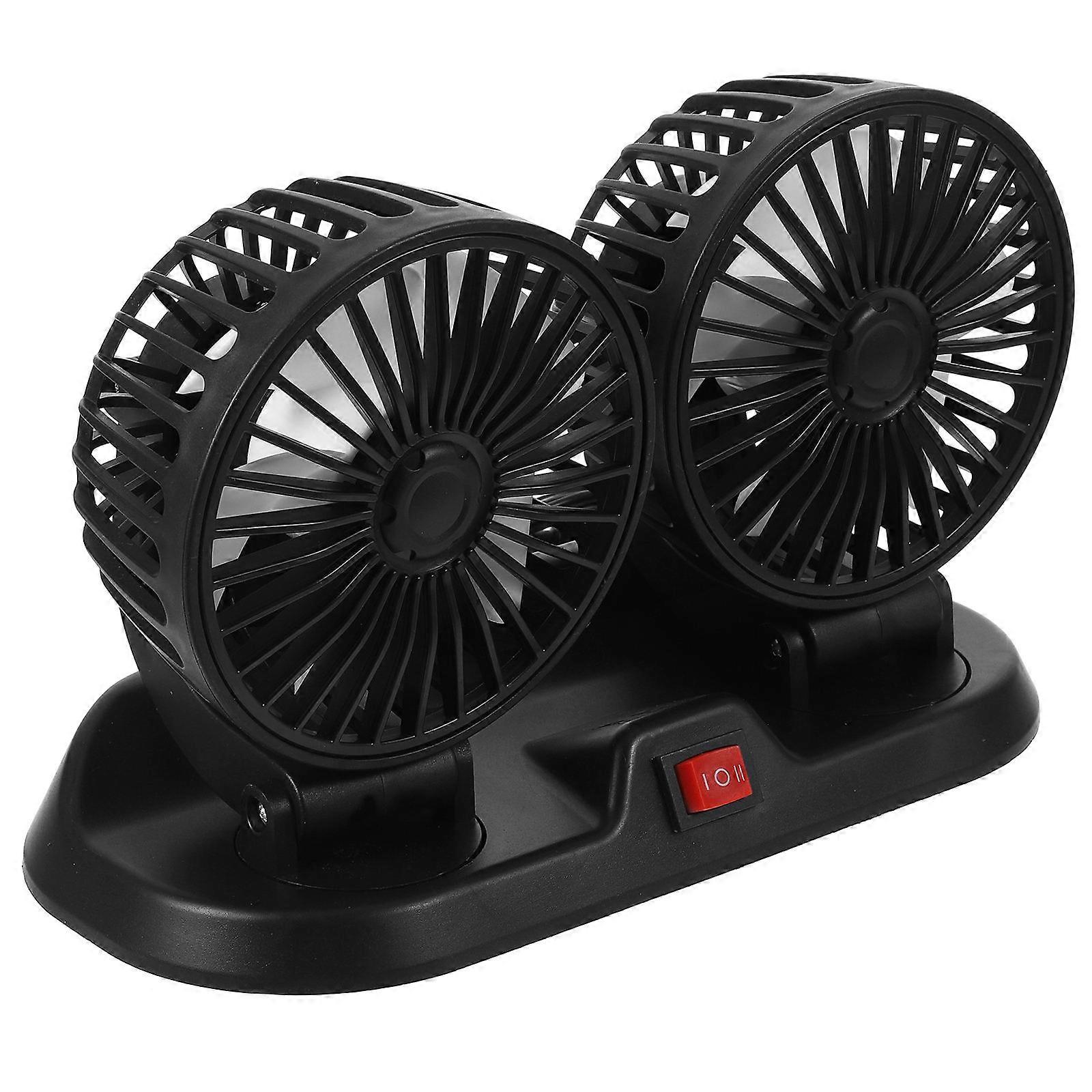 Small Car Cooling Fans Dual-Head Car Fan Office Cooling 1Set