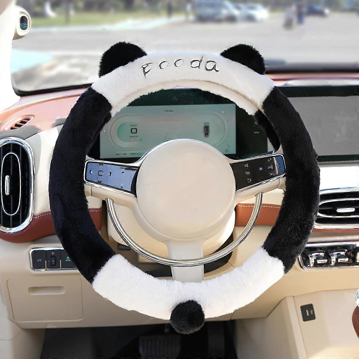1 Pack Car Steering Wheel Cover Plush