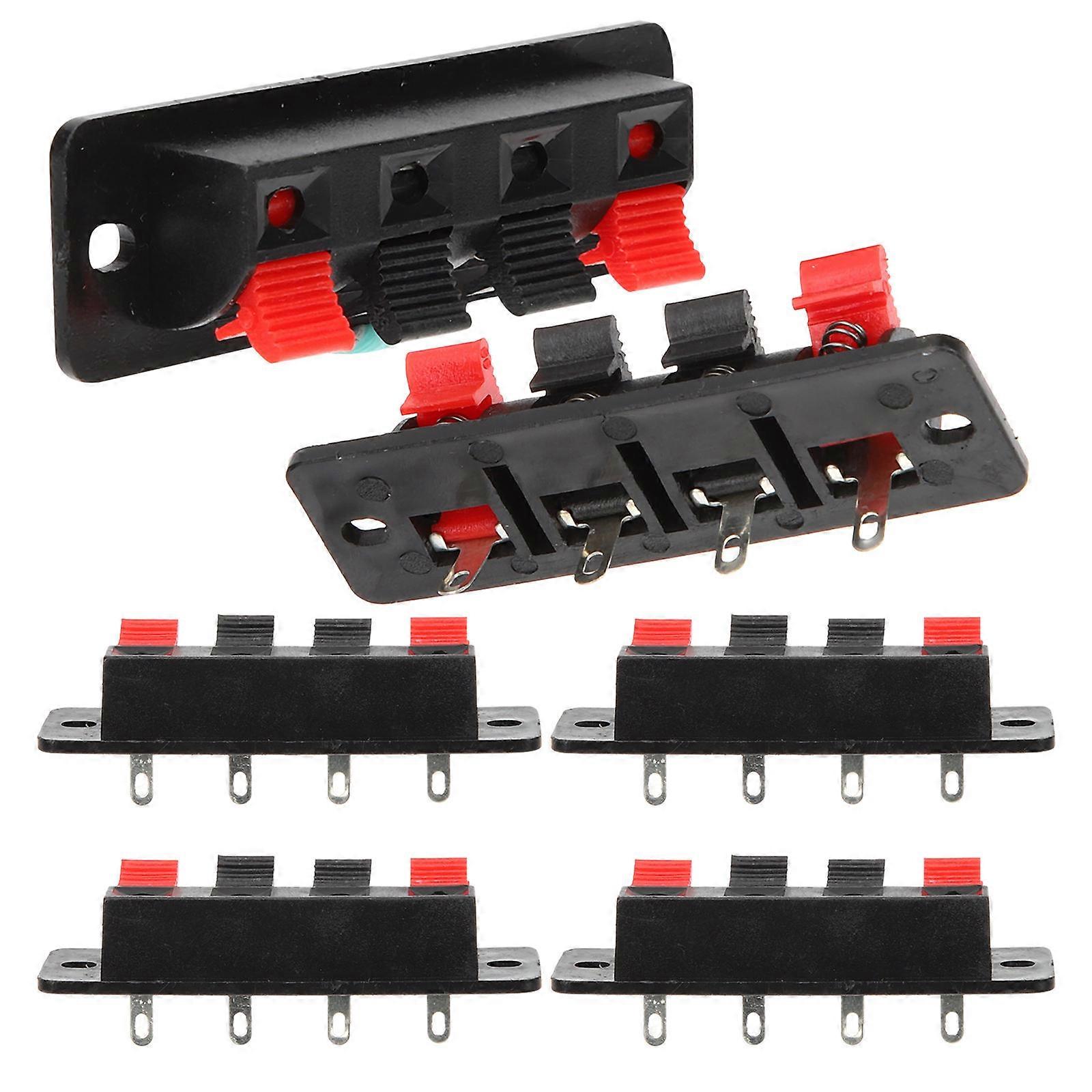 6pcs Premium Stereo Speaker Terminal Spring Clip Connectors for DIY Audio – Optimal Transfer for Home & Industrial Wiring Applications