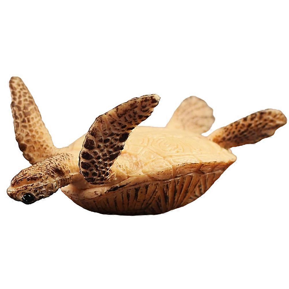 Simulation Animal Model Ornaments Small Turtle Figurine Desktop Decoration Realistic Tortoise Toy 1Pack