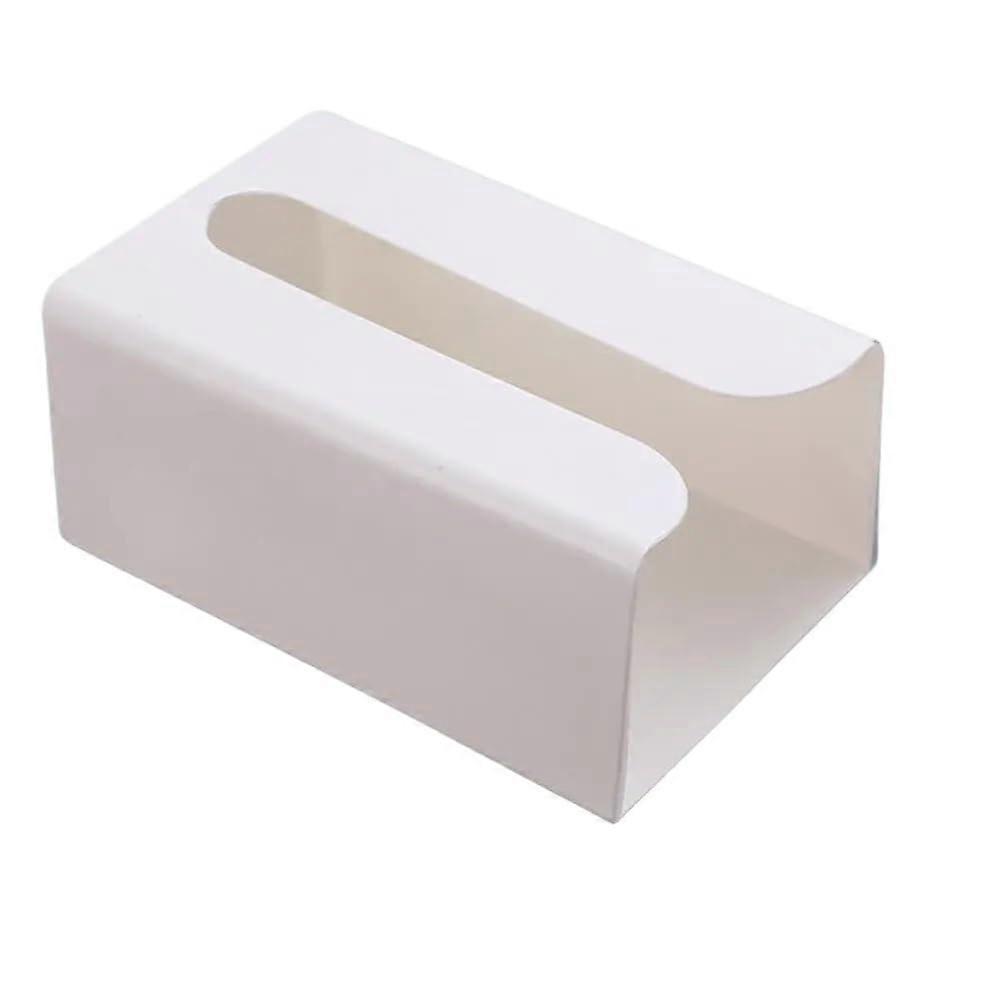 Wallmounted tissue box with selfadhesive, for home, car, office (white)