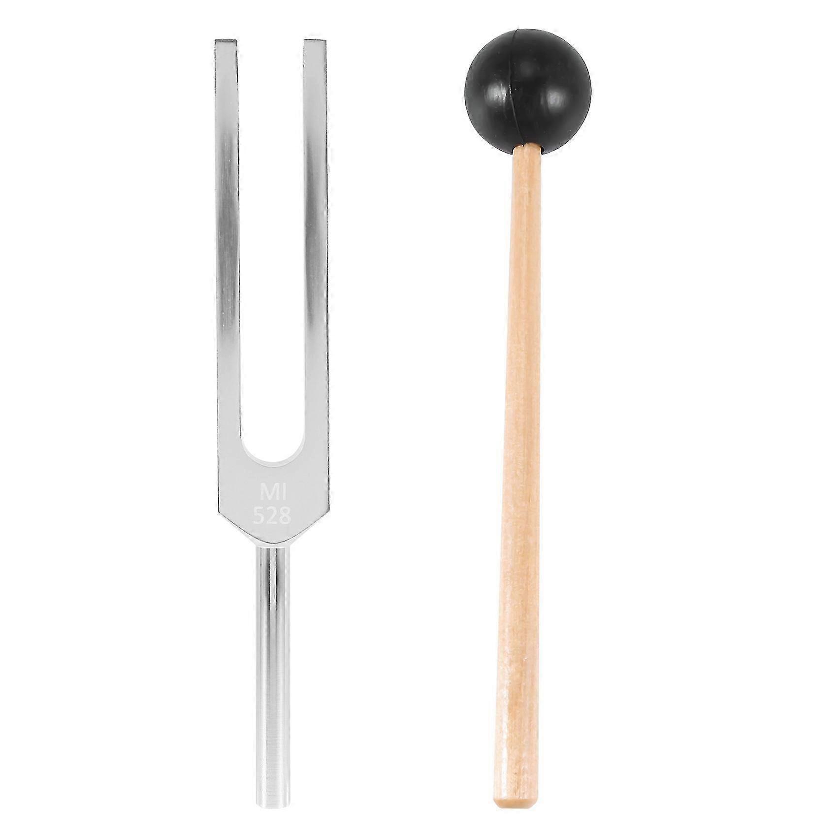Aluminum alloy + wood Tuning Fork Chakra Hammer Ball Diagnostic 528HZ With Mallet Set Nervous System Edition 0710
