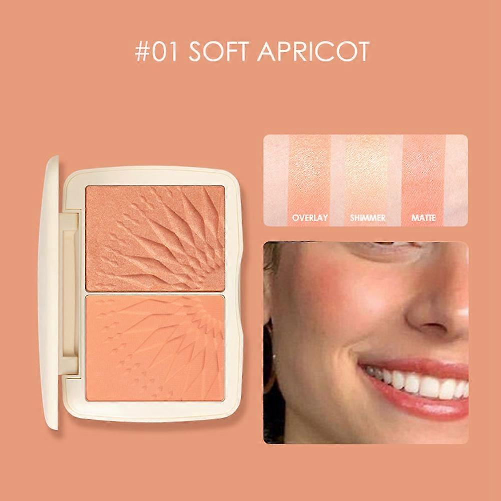 Face Blusher Matte Waterproof Long Lasting Blush Shading Powder Makeup(#1 )