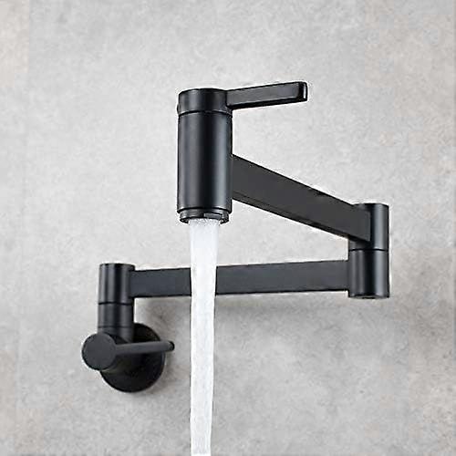 2025 Latest Model Solid Brass Square Wall Mounted Folding Faucet Double Switch