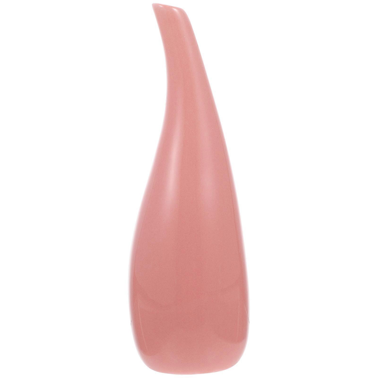 Home Decor Vase Creative Style Desktop Small Ceramic Pink 2×2×6.9in 1Set