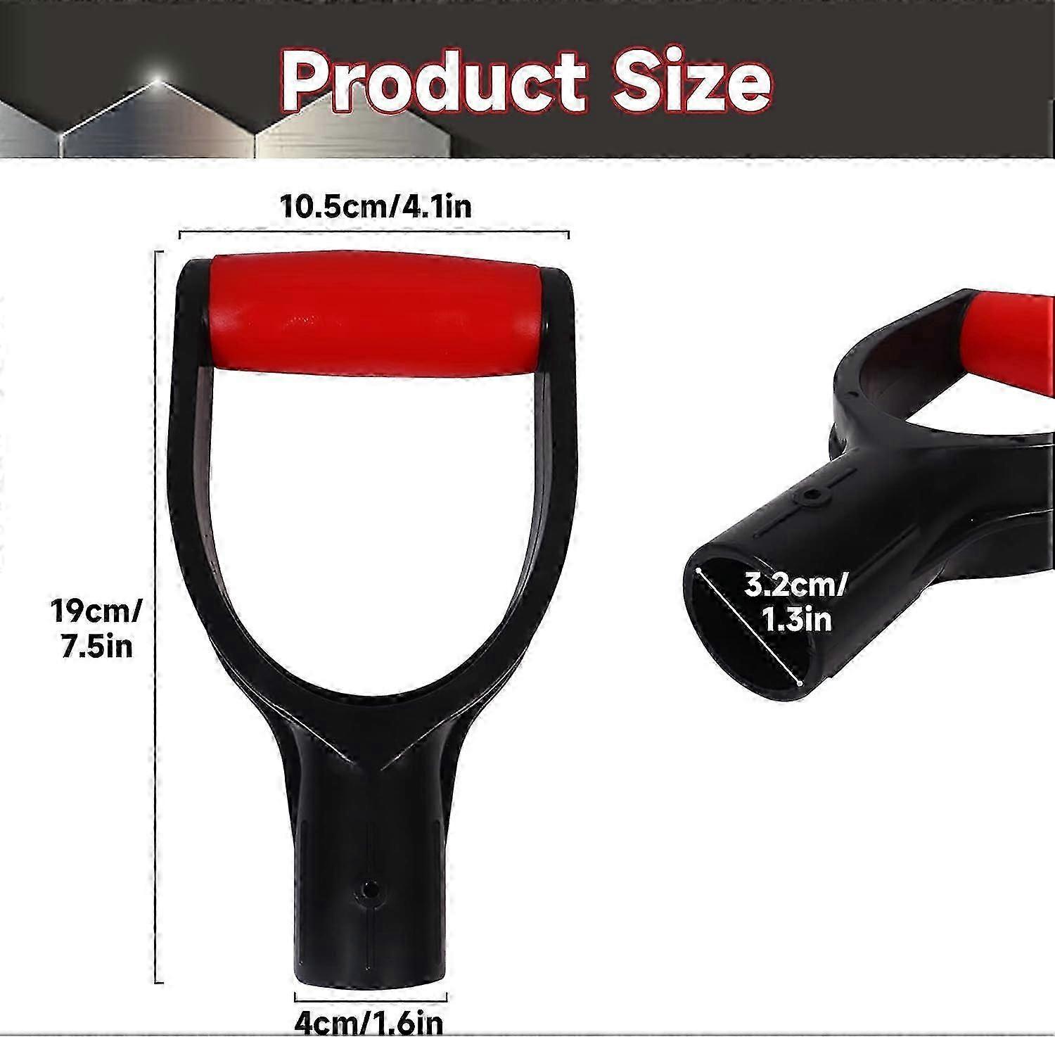 Durable Plastic Spade Handle Replacement - 32mm Inner Diameter for Garden Tools