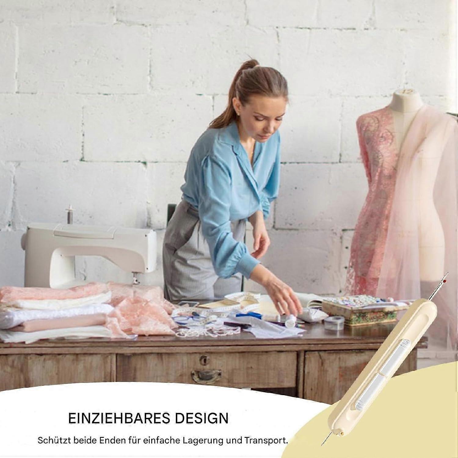 Needle Threader Retractable Memory Threading Tool, Seam Ripper, Yellow ...