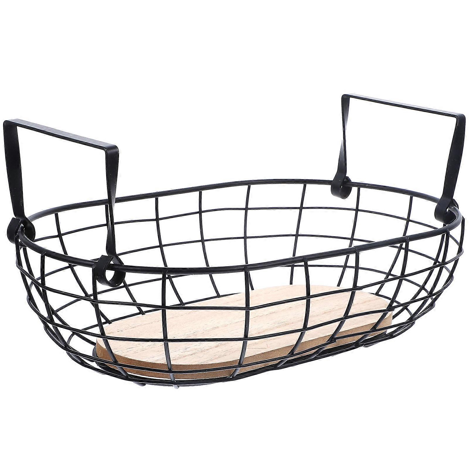 Iron Creative Storage Basket 1Pcs Brown Non-Deformable Household Basket
