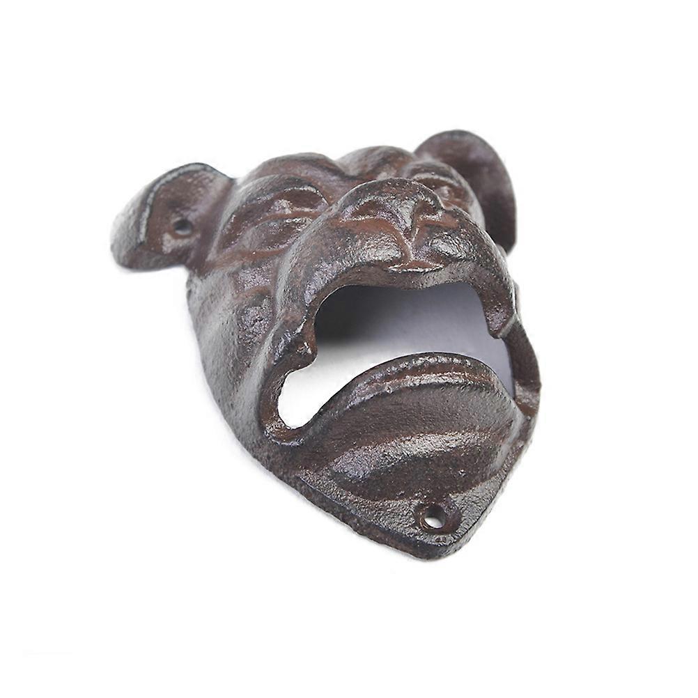 Cute Dog Head Cast Iron Bottle Opener Compact Lid Remover for Home, Bar, Wedding, or Party Use Fun Favor Gift