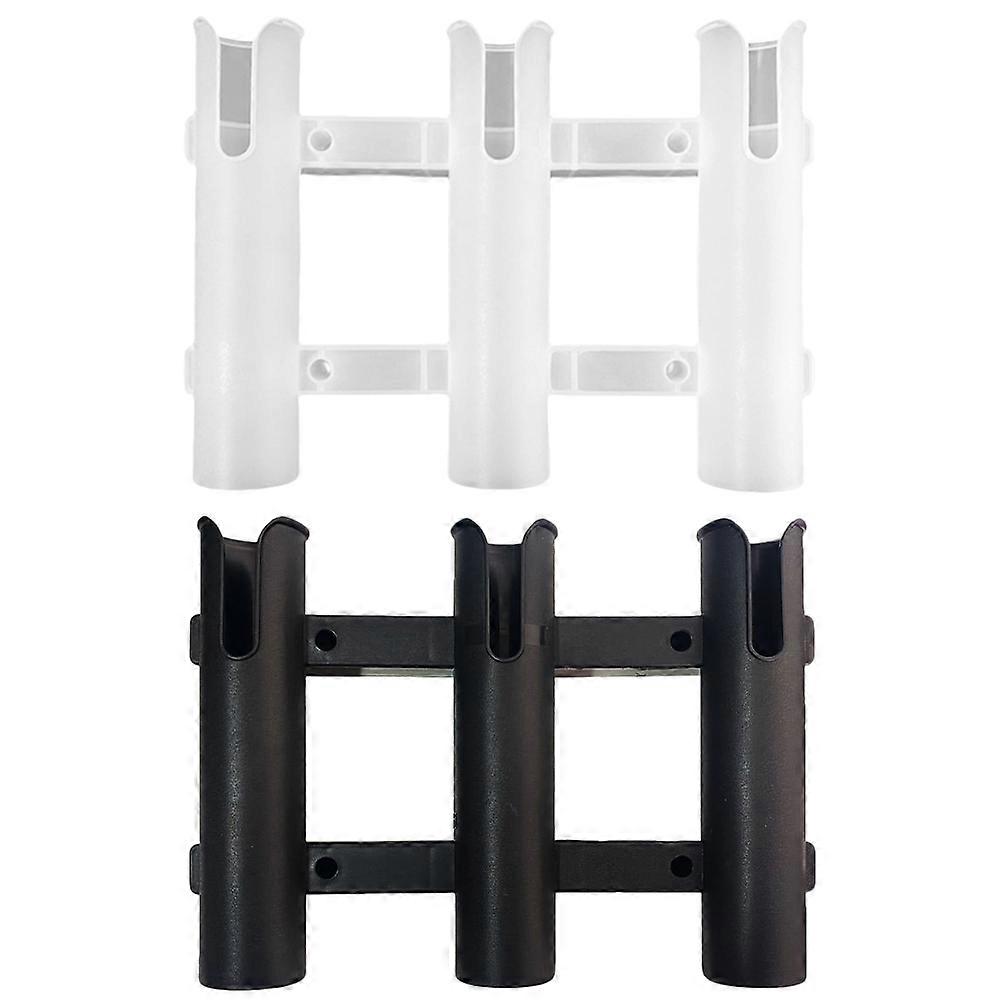 Fishing Rod Holder with ThreeTube Design for Yacht Kayak ABS Material Assorted Color Free Hands Storage Use