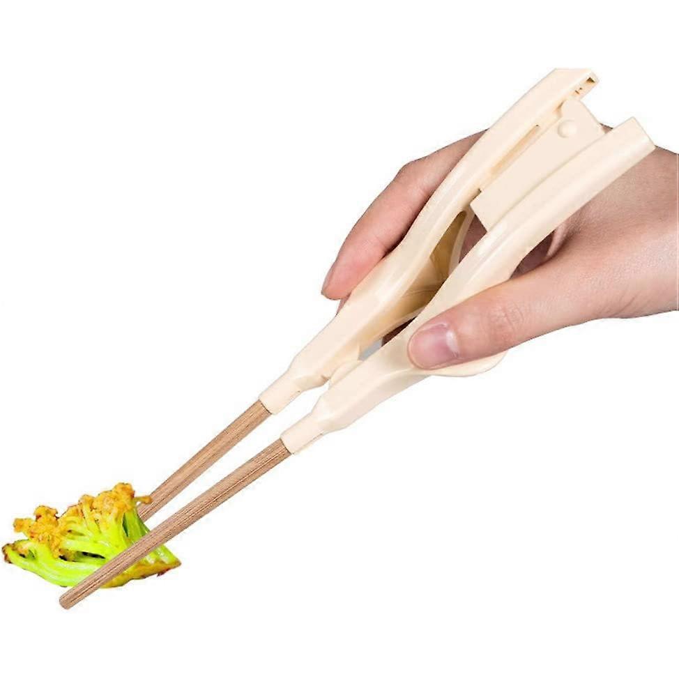 Training chopsticks helper for beginners or learners, nonslip aid harness for adults, elderly or disabled, right or lefthanded users.