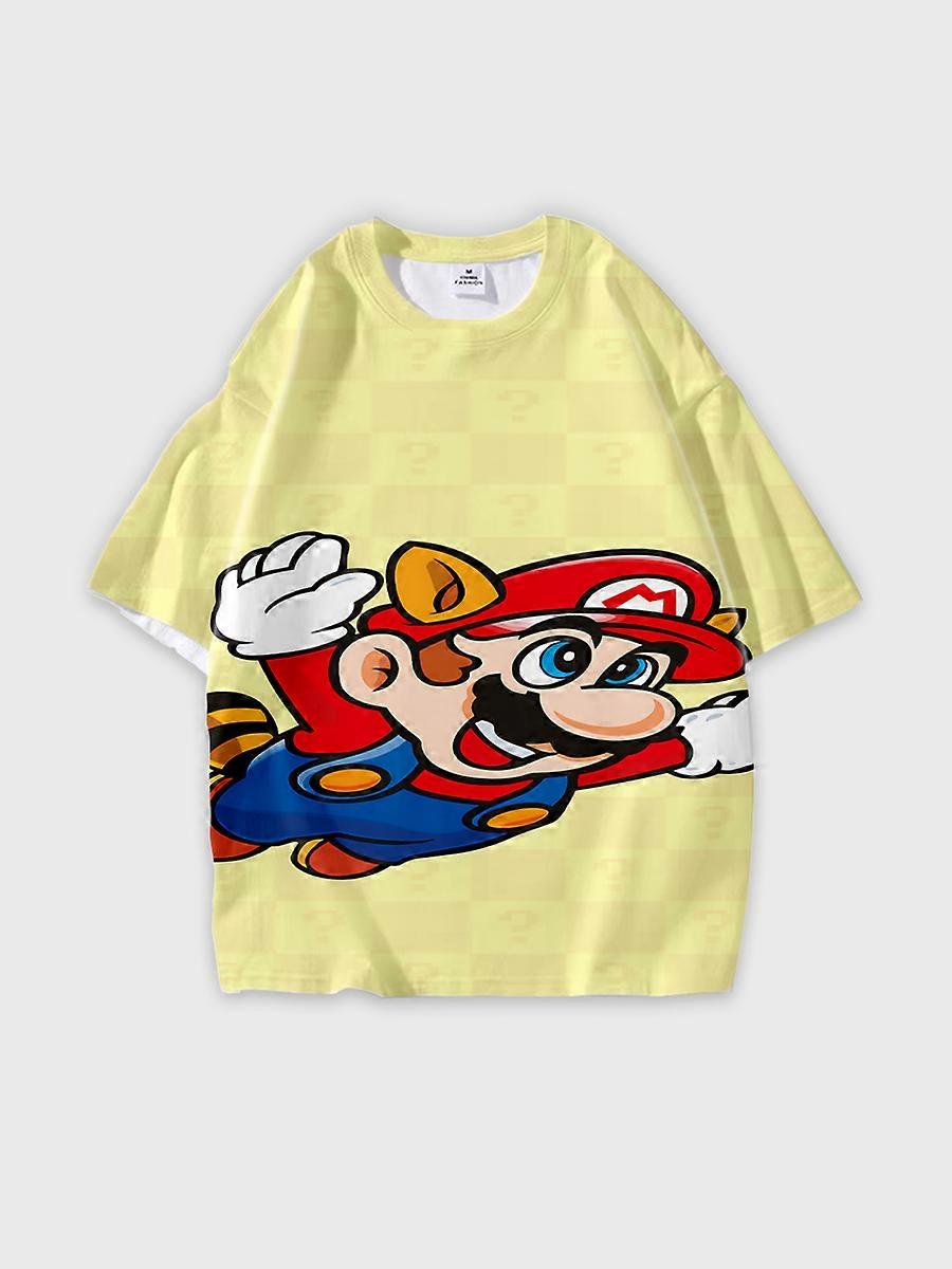 T-Shirt Round Neck Pattern Loose Short Sleeve Model D2219