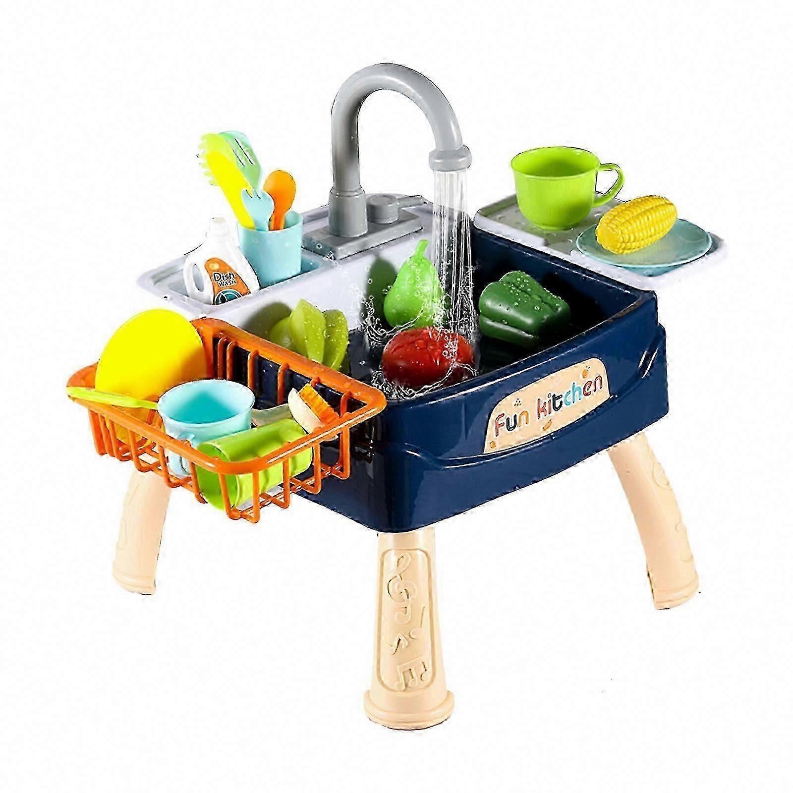 Educational Kitchen Toy with Electric Wash and Circulating Water Simulation