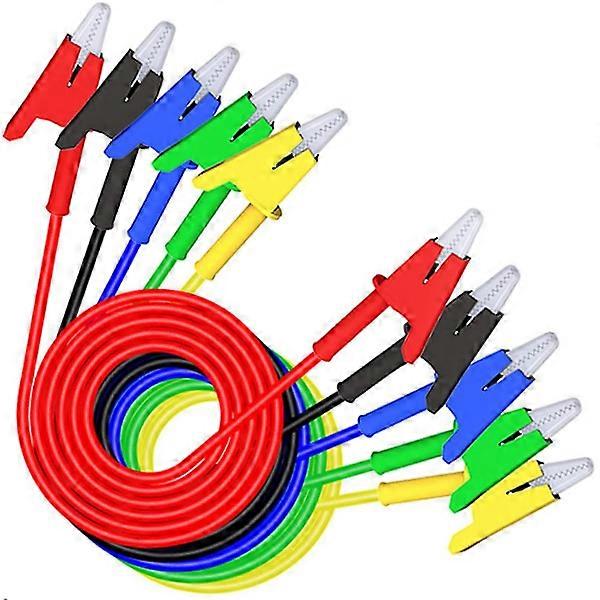 5pcs double-ended alligator clips test lead, for testing flexible copper wire for electrical testing 3.3ft/1m.