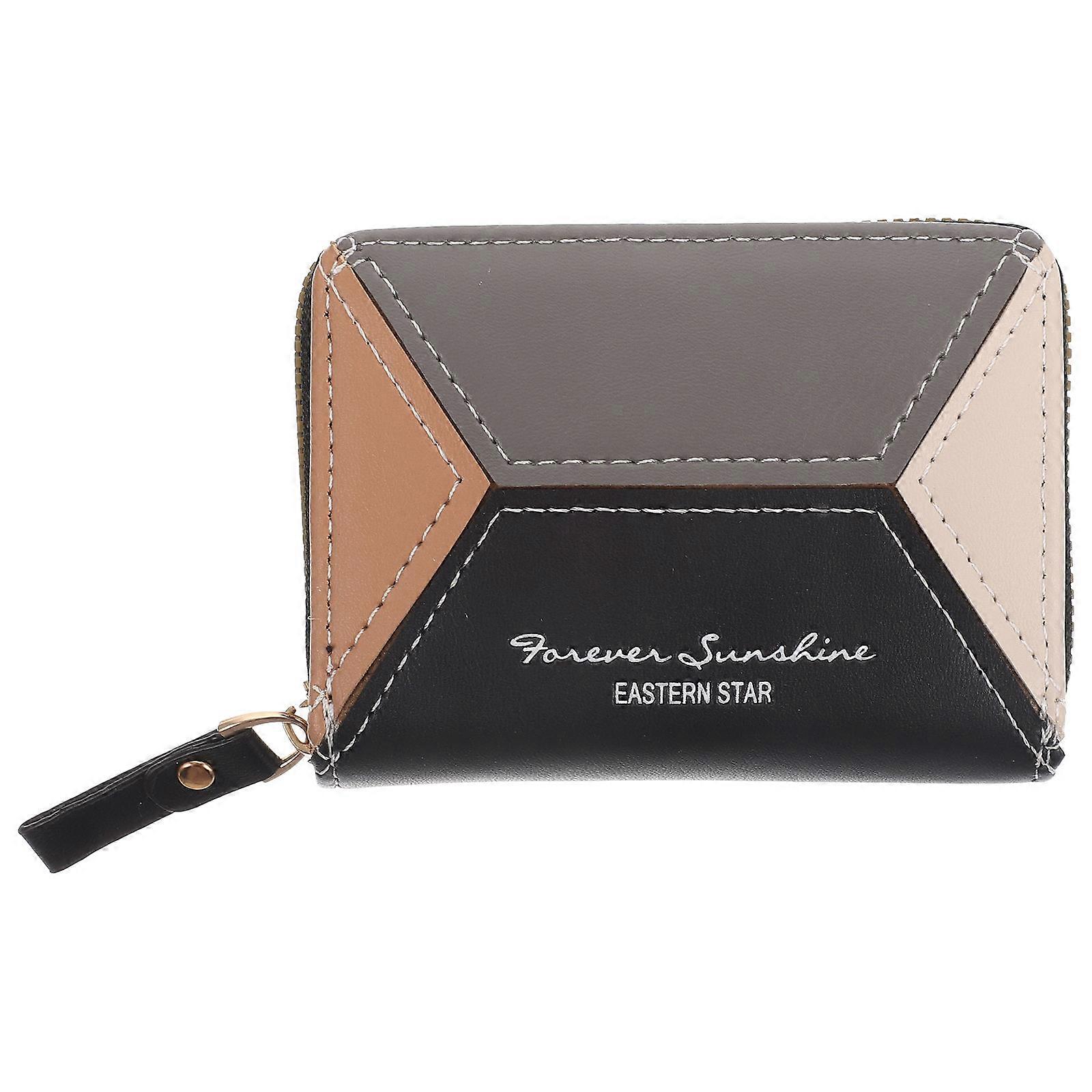 Black PU Card Holder for Storage Use Great for ID Cards Bank Cards Small Size Fits Pocket
