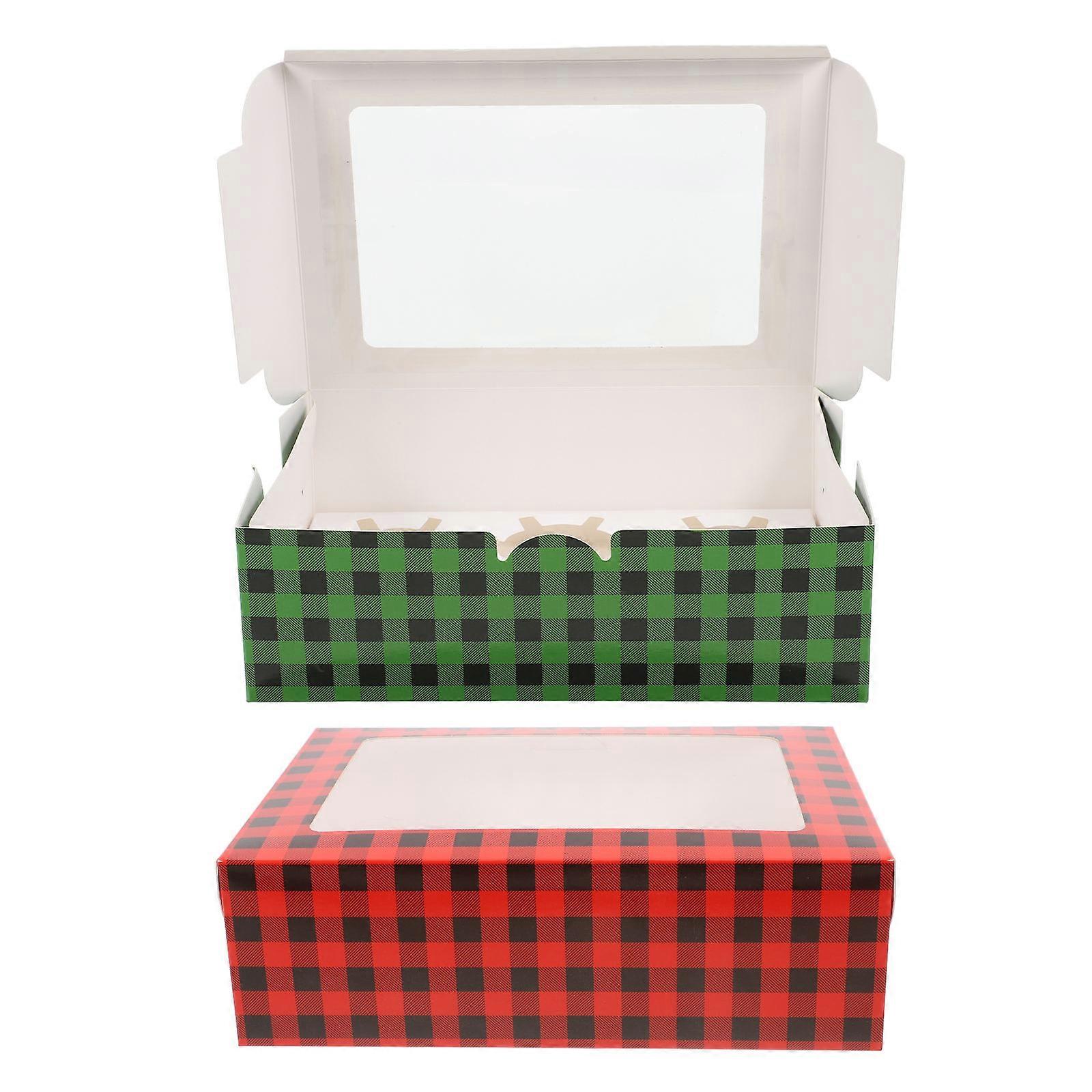 透明ウィンドウディスプレイミニケーキ包装ボックスマフィンカップケーキ収納ギフト贈与休日焼き菓子ボックス23.60X15.70X7.50CM 12個