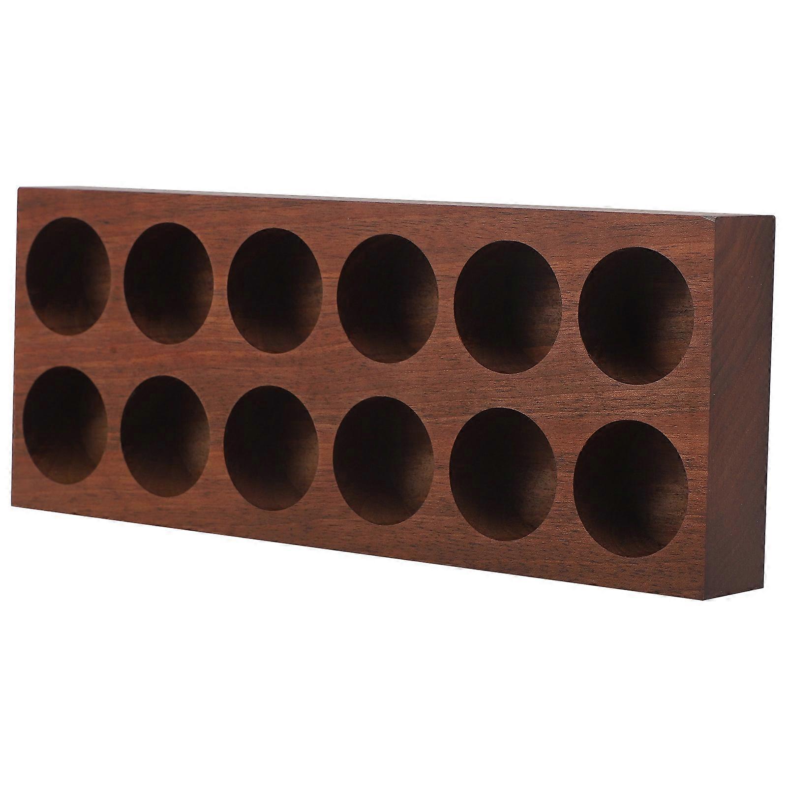 Tubes Holder for Storage Elegant Wood Display Rack Convenient Coffee Bean Organizer