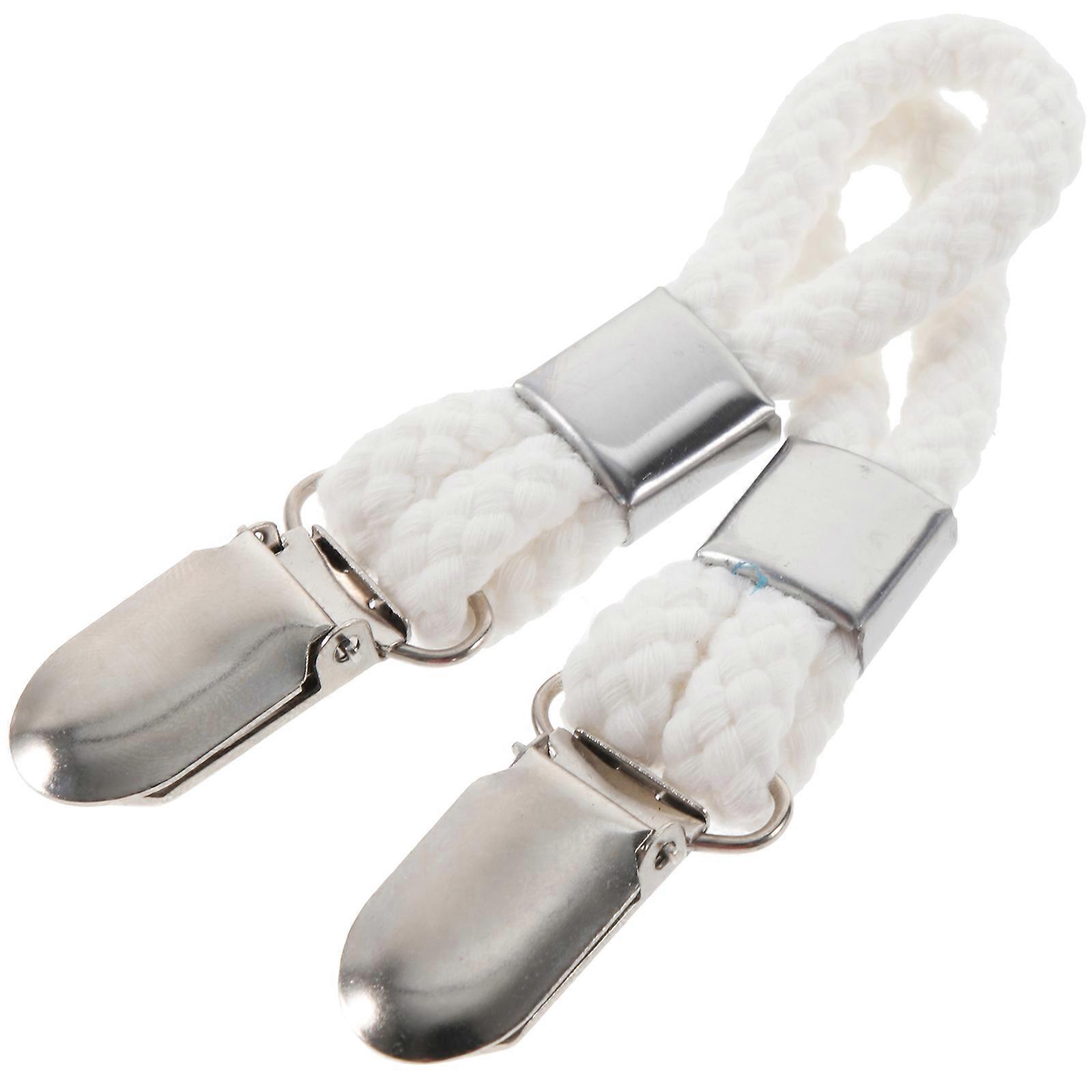 Bathroom Towel Decorative Clip Iron Cotton Rope Laundry Room Use 11.50x2.30x1.50cm Preventing Towel From Falling Off 2Pcs