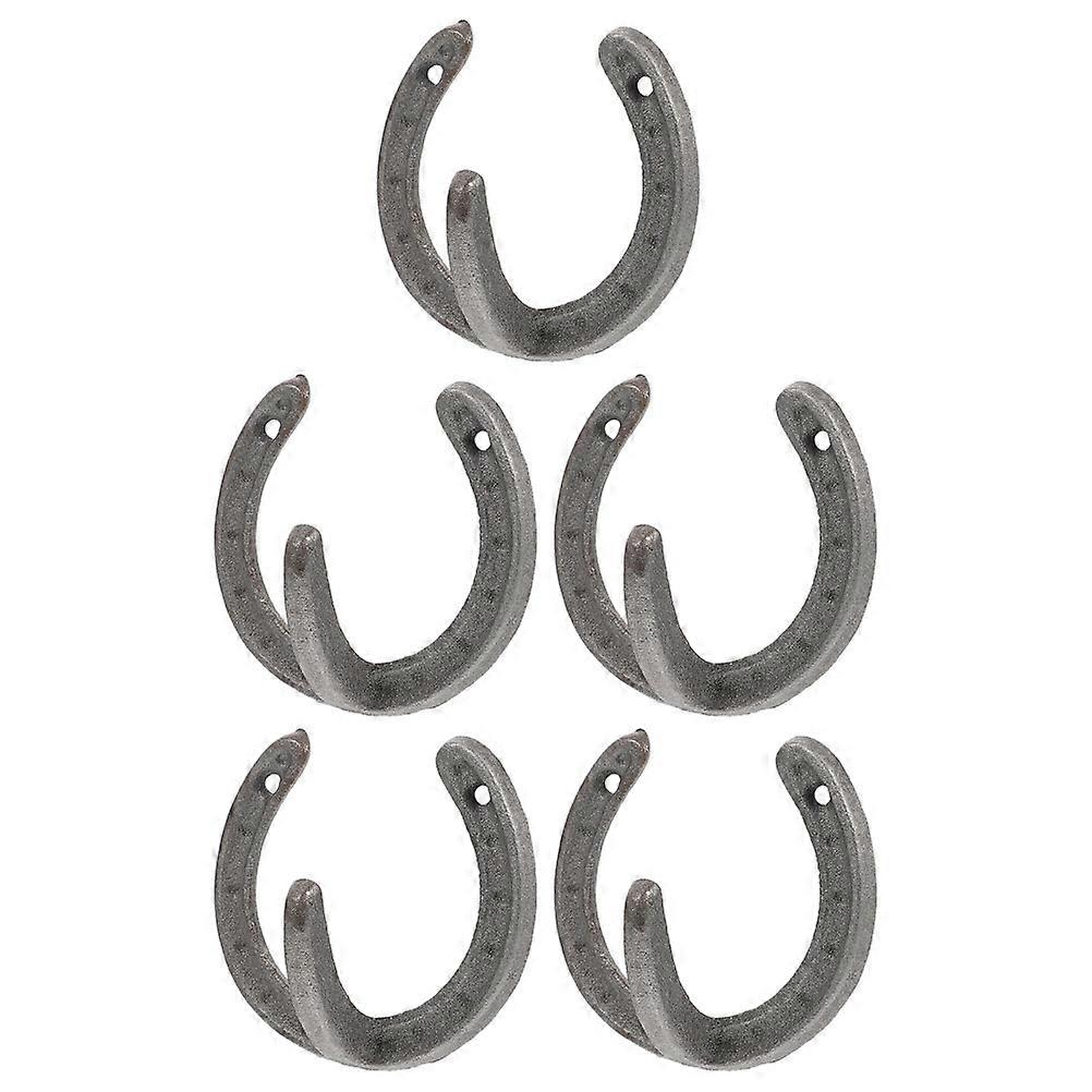 5Pcs Horseshoe Shaped Wall Hooks Vintage StorageHooks for Wall Hanging