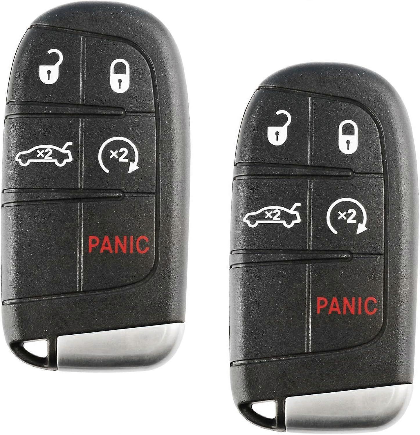 2025 Newest 2x Remote Start Car Key Fob Keyless Entry 5btn for Dodge Chrysler