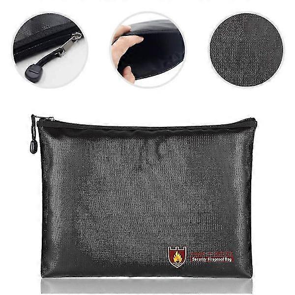 Fireproof document bag, fireproof waterproof document money file bag (HY)