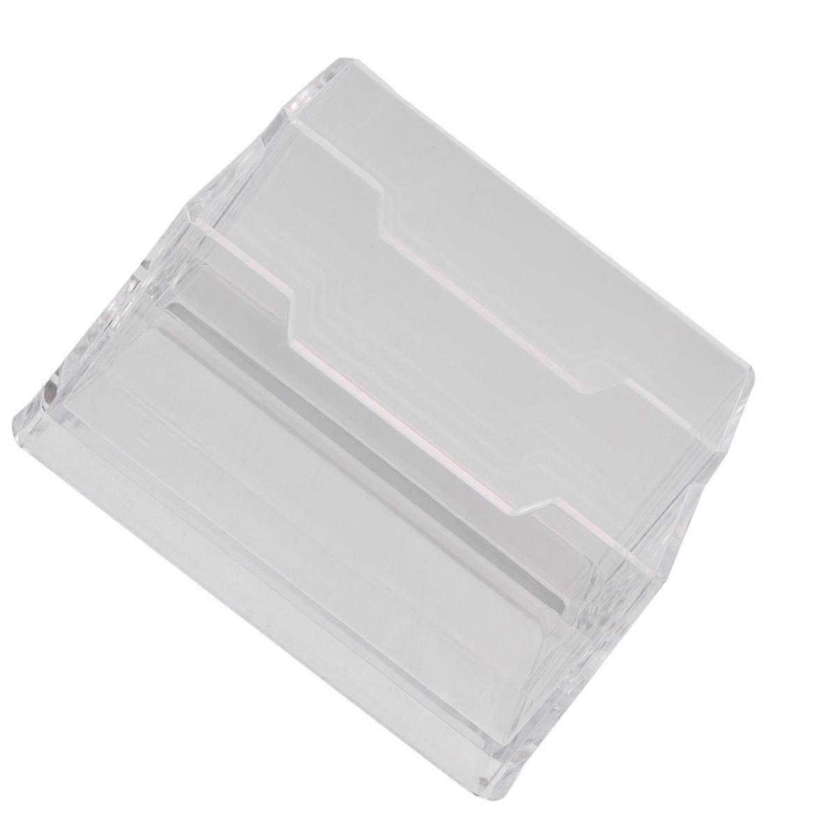 Transparent Acrylic Business Card Holder for Desktop Organization Safe Use 4.5x3.1x1.2Inches