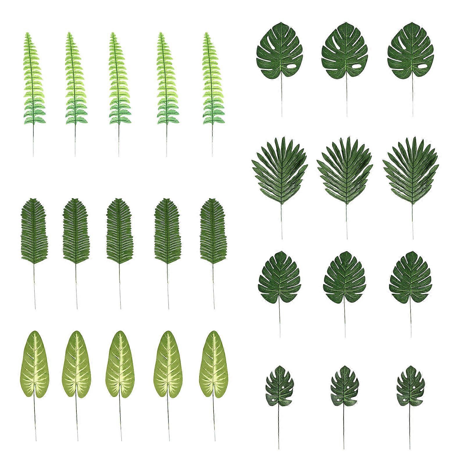 Artificial Palm Leaf Human Simulation Palm Leaf Decorations for 90Pcs Set