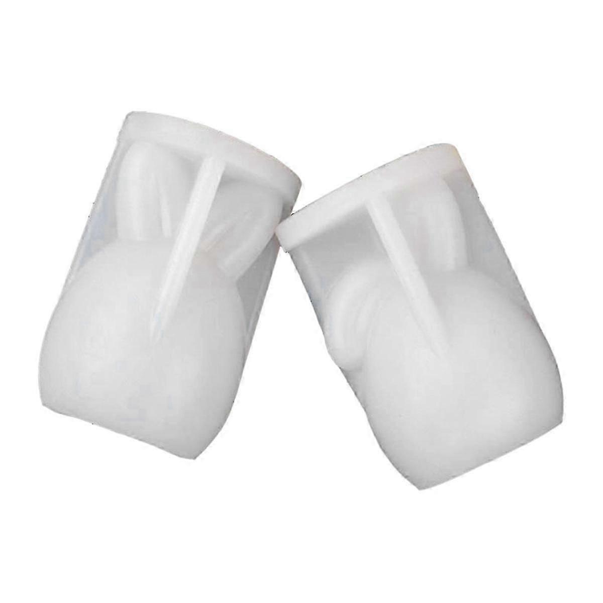 2pcs 3d Rabbit Silicone Mold Easter Candles Durable, Flexible & Easy To Use For