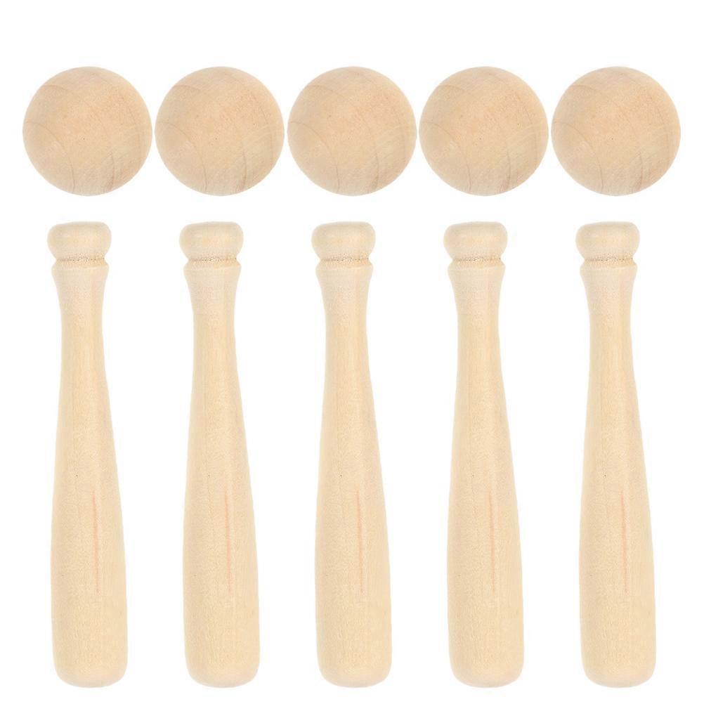 Wooden Baseball and Bat Craft Kit for Mini Hand Painting – Creative Educational DIY Model to Develop Imagination and Manual Skills