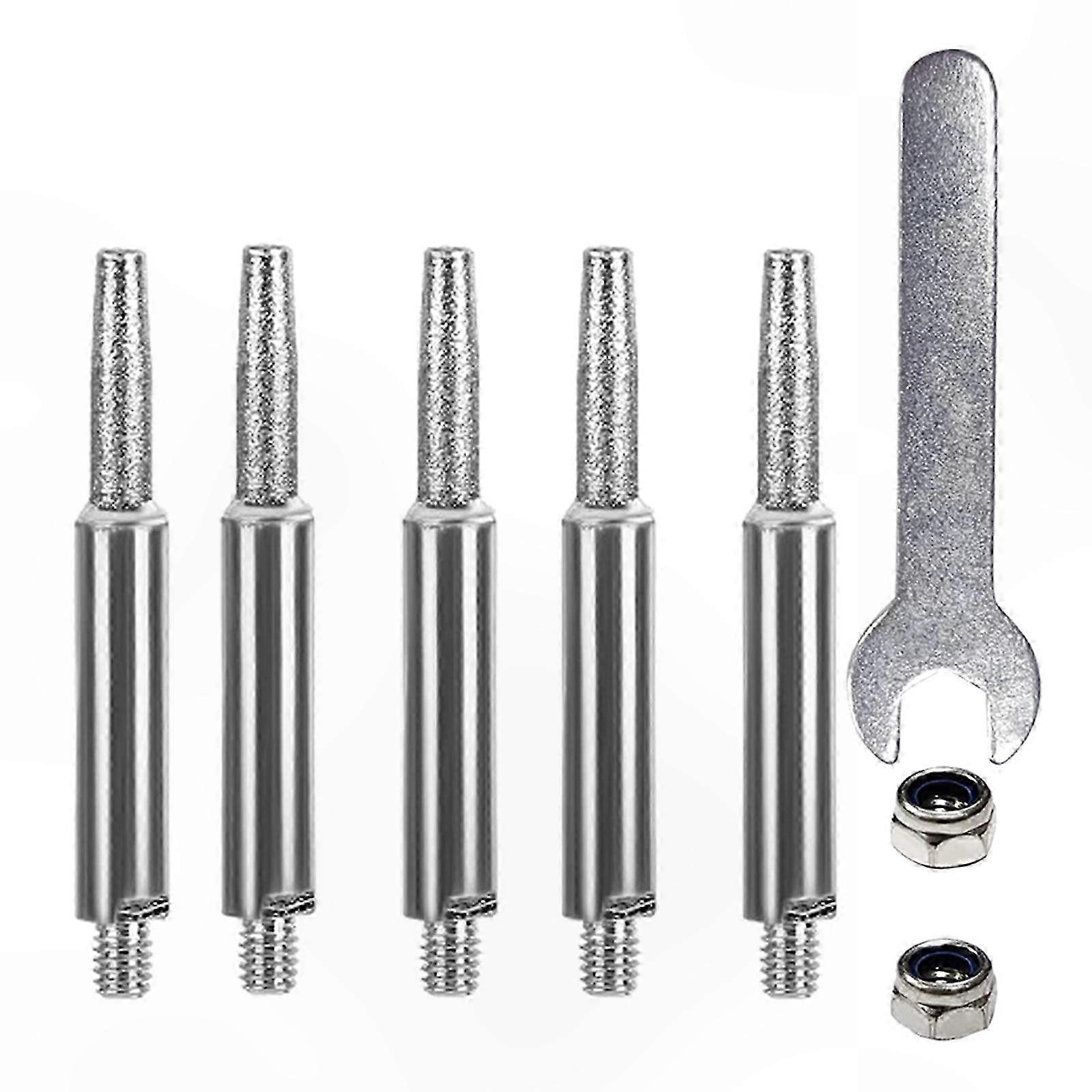 Portable Chainsaw Sharpening Stone Hard Texture Diamond Grinding Heads Electric Saw Sharpener Stone 4mm/4.8mm/5.5mm 4.8mm