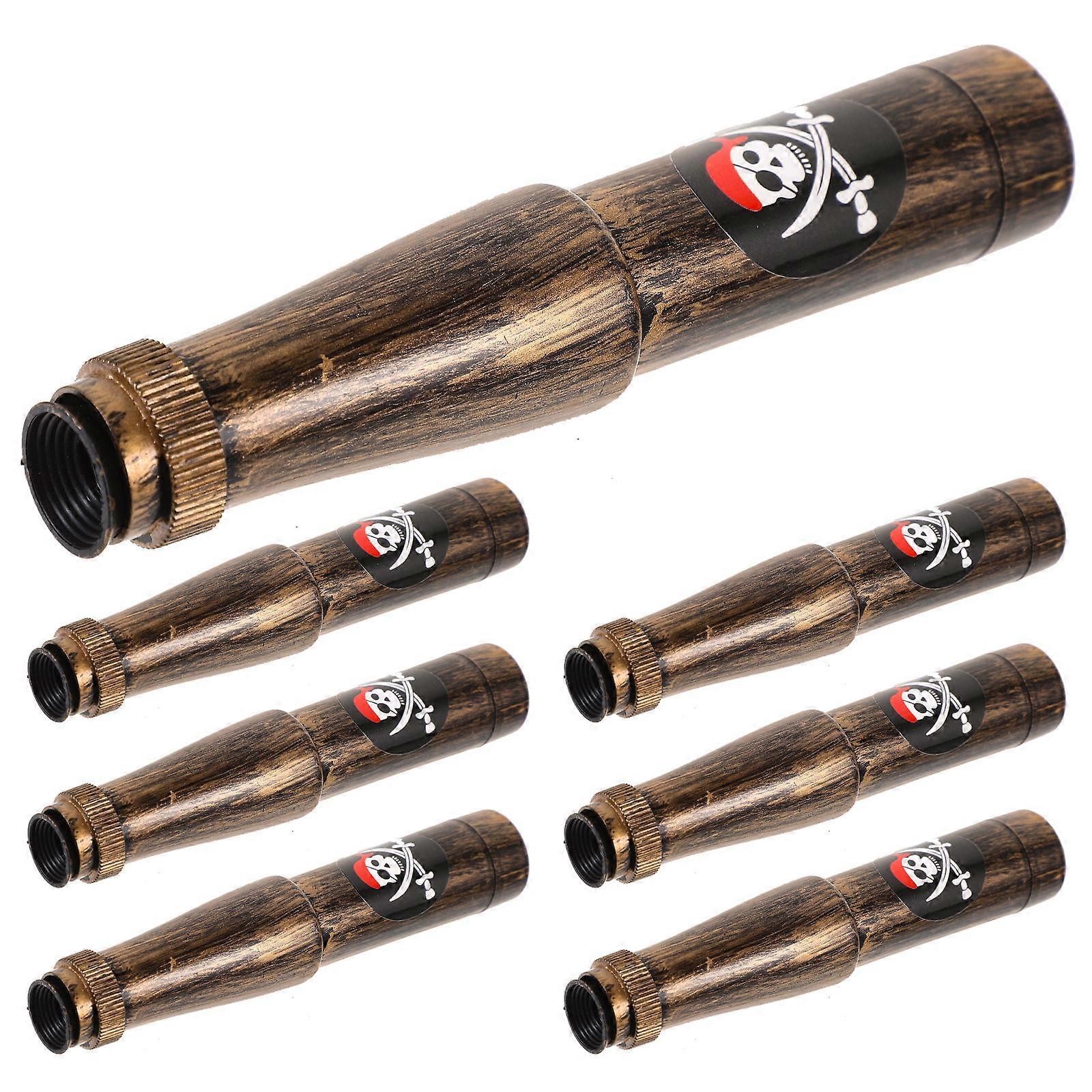 Children Pirate Monocular Telescope 6Pcs For Role-Playing Activities And Birthday Parties