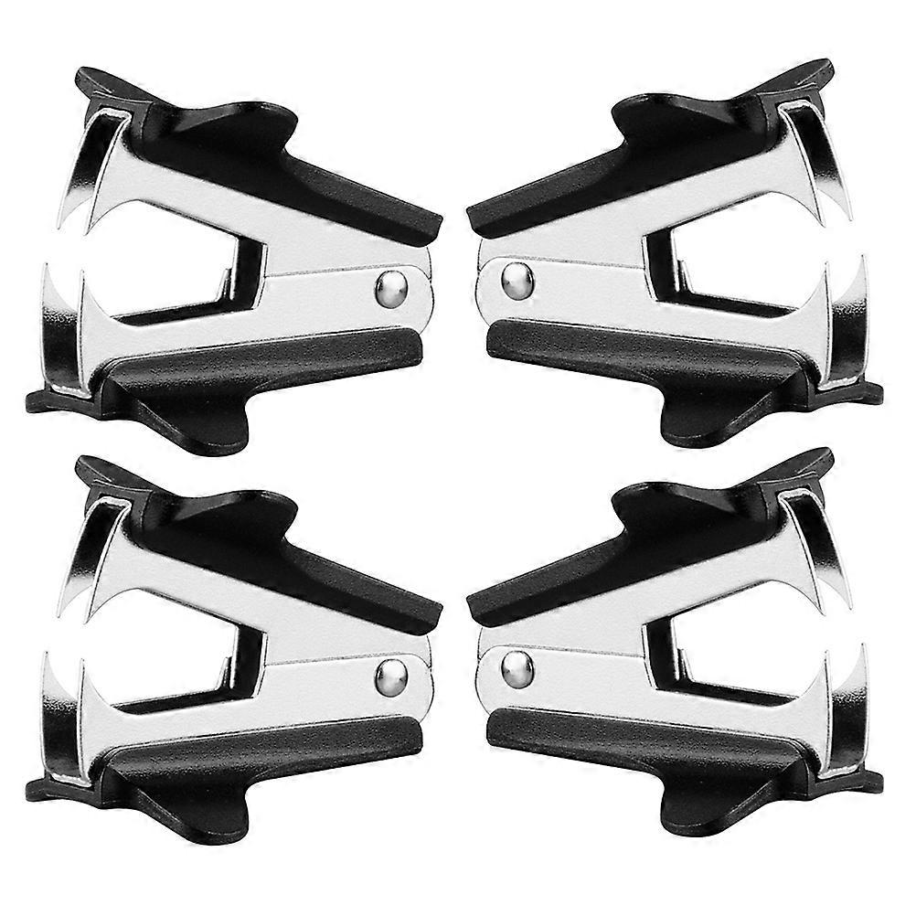 Handheld Staple Removing Tool Metal Staple Puller for School Use 4Pcs Plastic and Aluminum Alloy 5.8X4.7X3.8CM