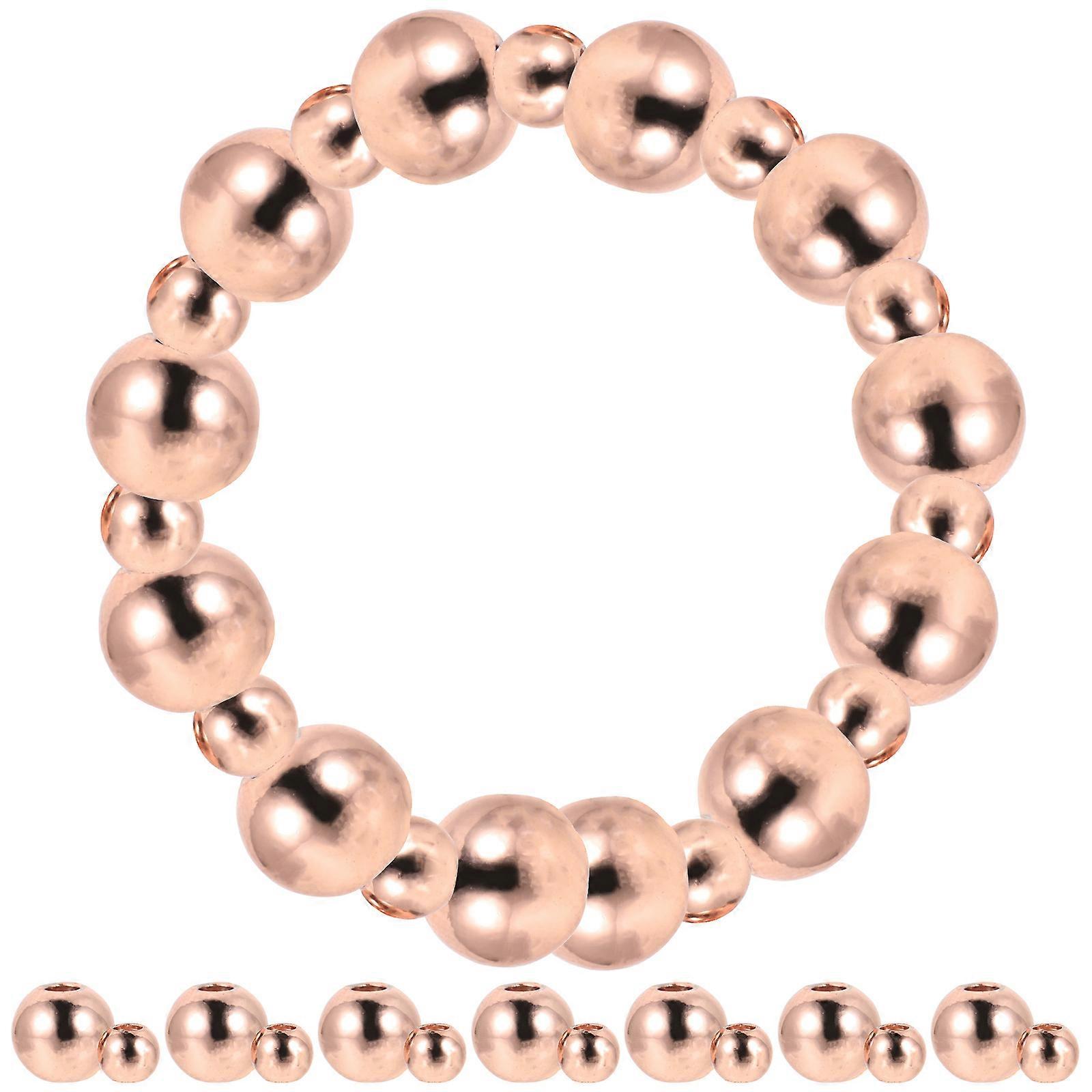 Rose Gold Copper Beads for DIY Jewelry Making Corrosion Resistant and Lightweight 200pcs