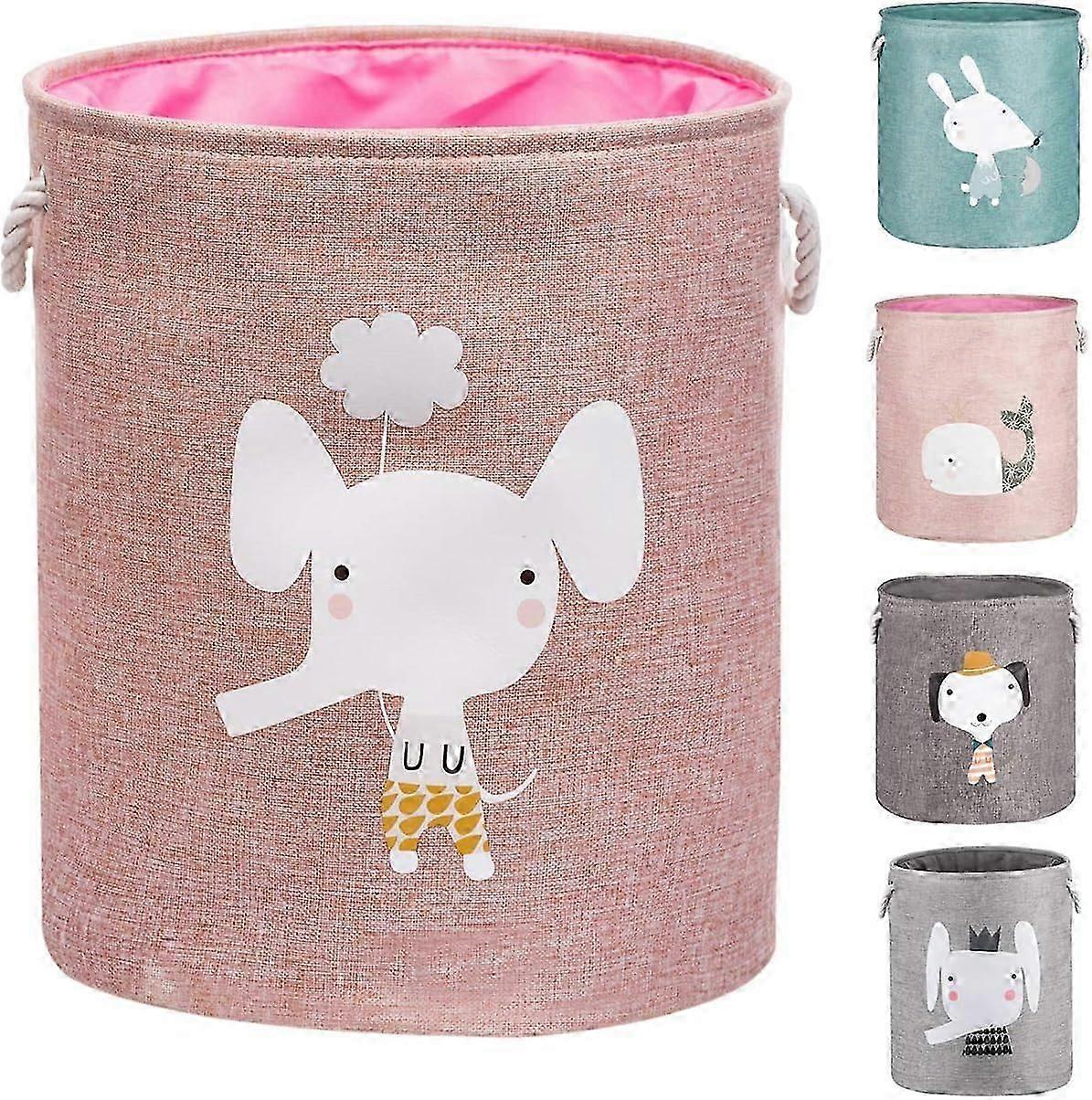 Spacious Foldable Laundry Hamper - Animal Print Storage for UK Children