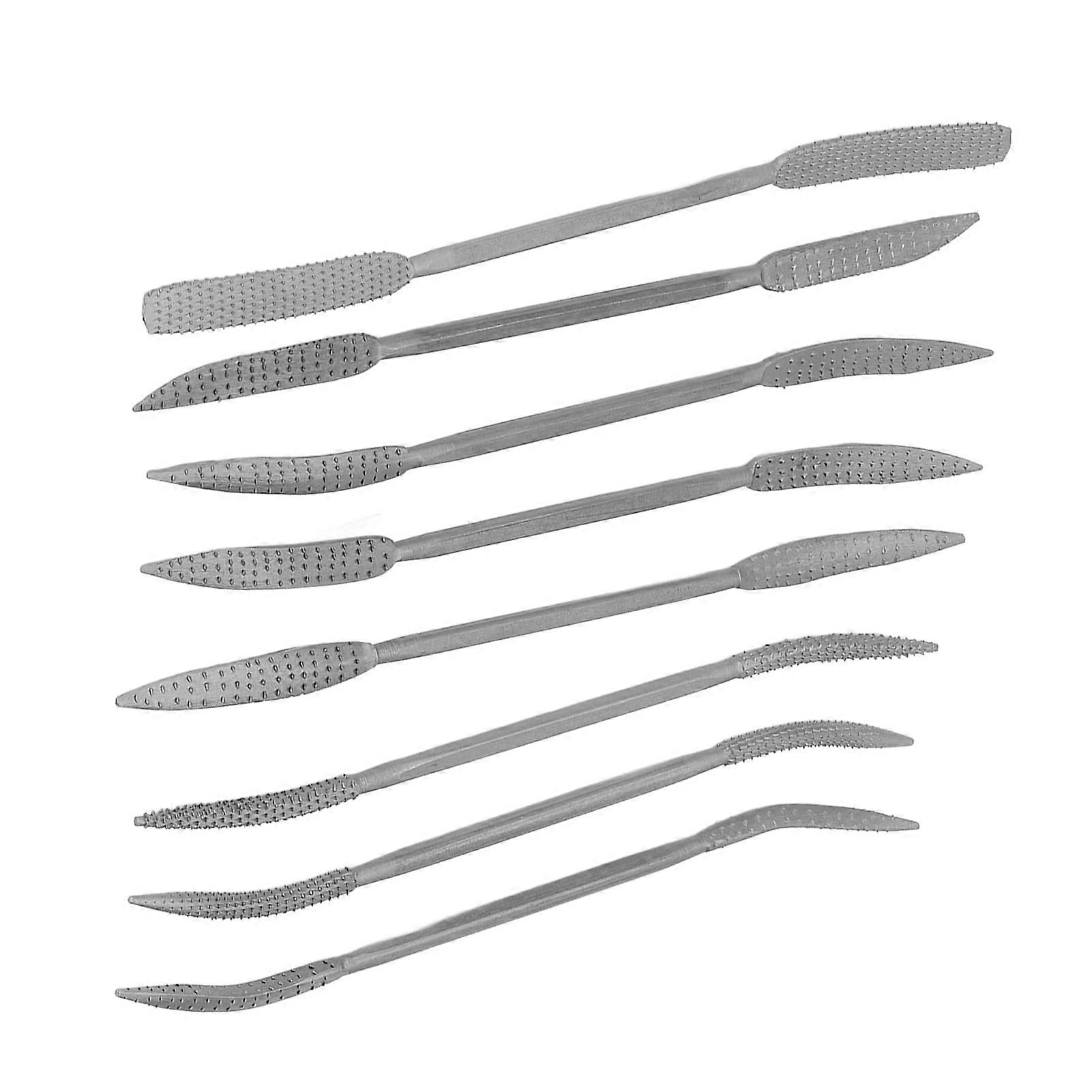 Double-Sided Rasp File Made from Alloy Steel, 8-Inch Precision Woodworking Rasp Set for Carving, Peeling, and Polishing