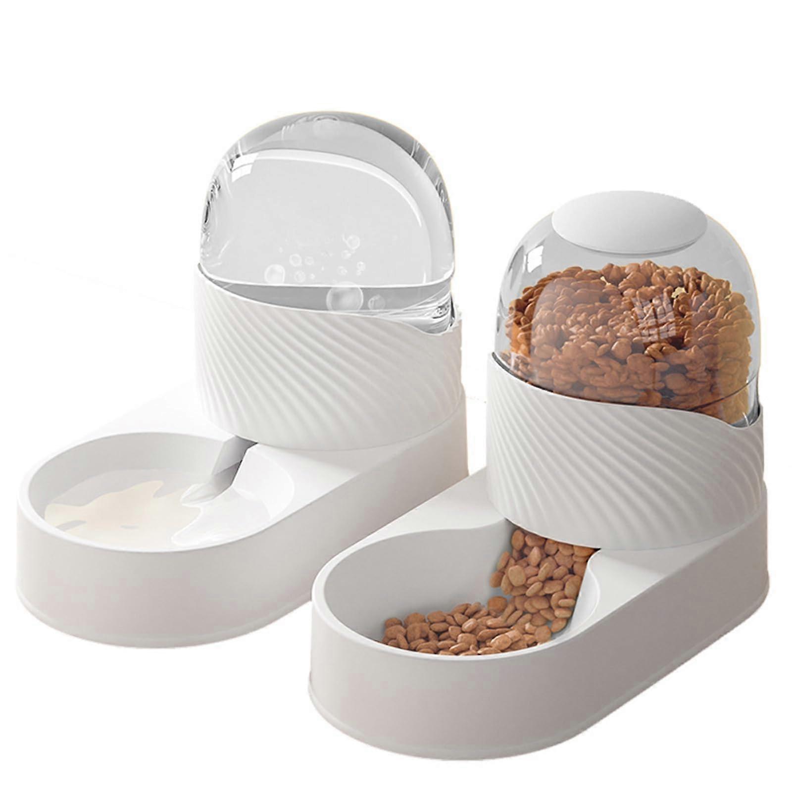 Automatic Cat Feeder and Water Dispenser Set, Feeder for Small and Medium Pets, Food Dispenser for Dogs and Cats, Automatic Pet Feeder