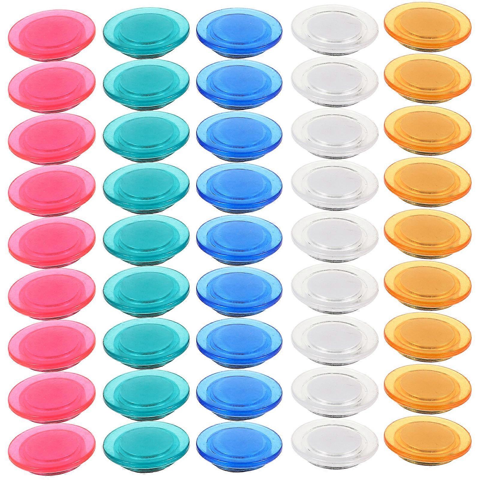 Colorful 45Pcs Round Chalkboard Magnets For Classroom Essentials And Refrigerator Use Assorted Color Magnetic Design Organizing