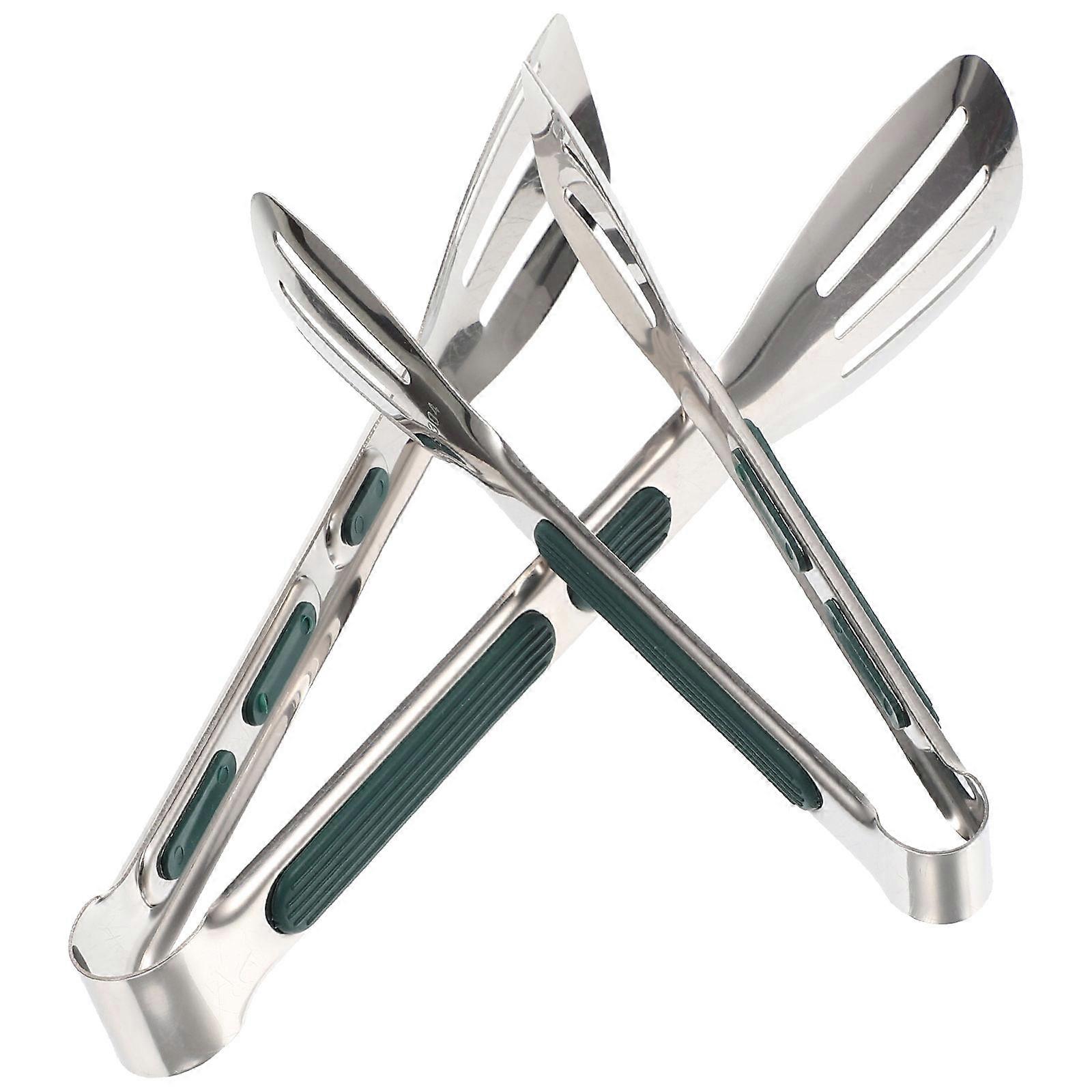 Stainless Steel Salad Tongs Multifunction Cooking Tong for Home Use Lightweight and 2pcs