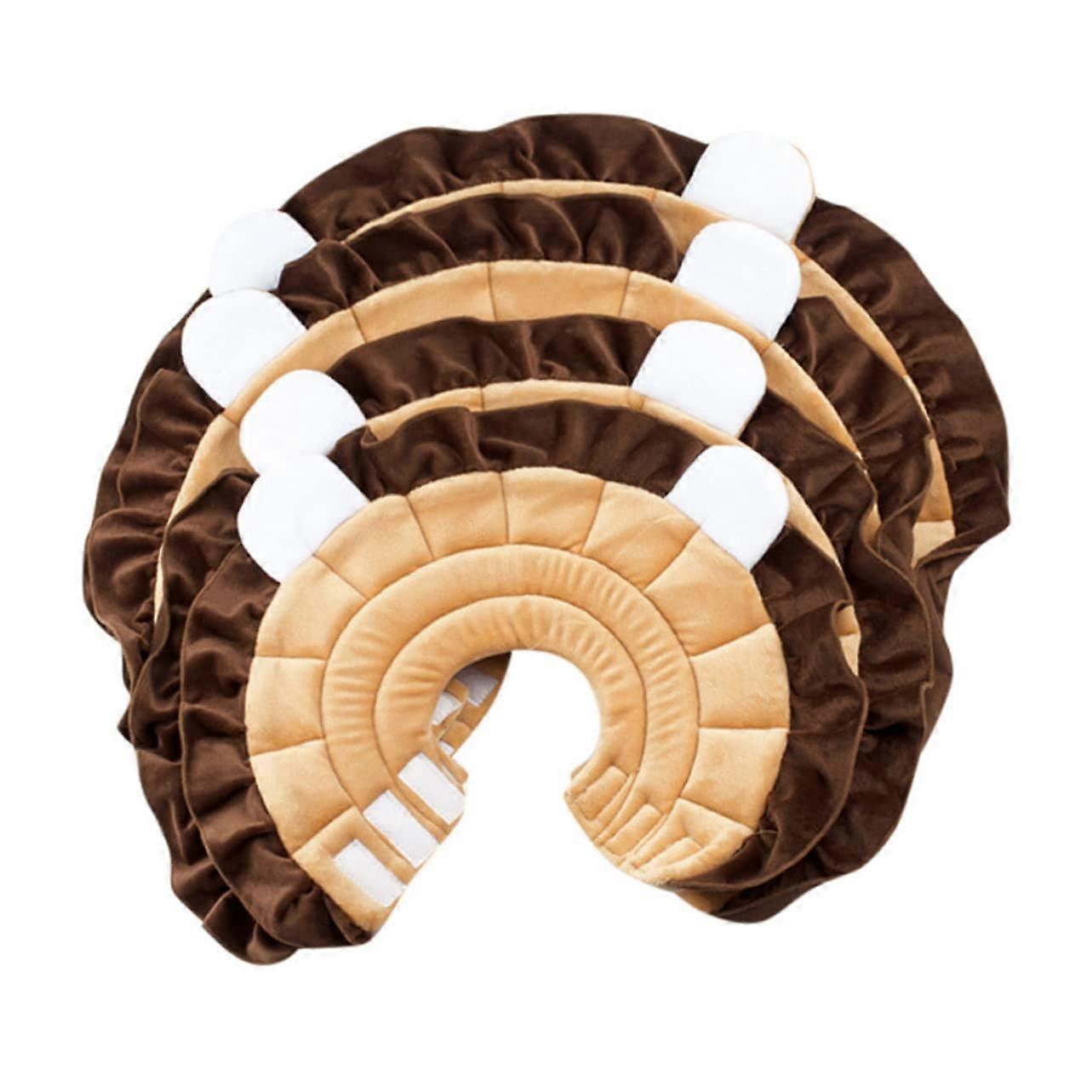 Elizabethan Pet Collar Made Of Fibres, Cartoon Circle Pattern, Size 3, Dog Collar