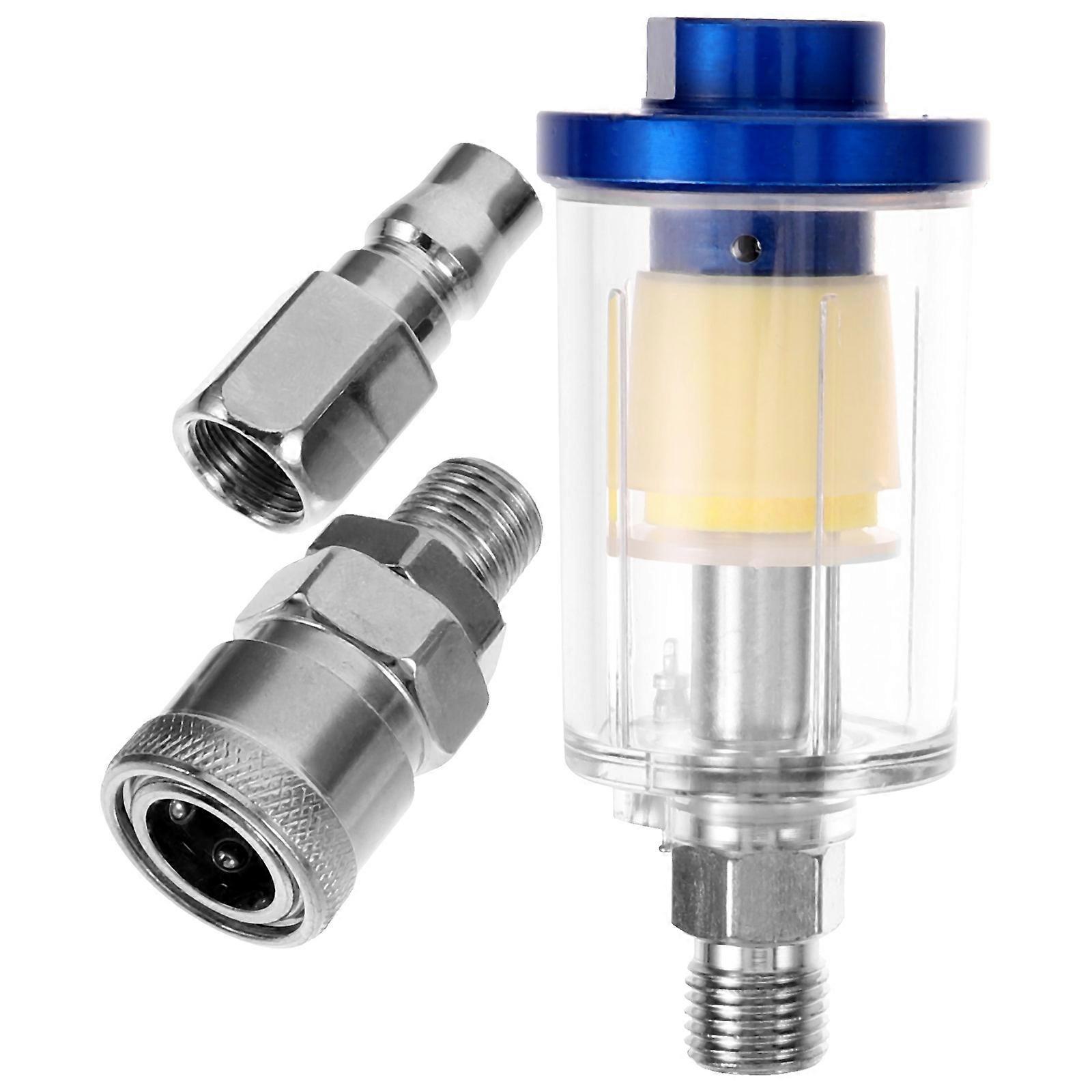 Air Compressor Oil Water Separator Filter Set for Pneumatic Spray Gun with Male Female Adapter – Efficient Moisture Removal for Clean Air Supply