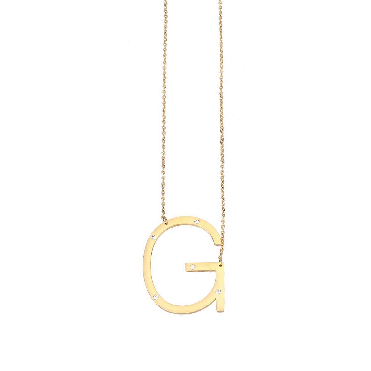 Colar elegante do cristal de rocha com cor dourada e material de aço Titanium para a decoração 0,18 polegadas