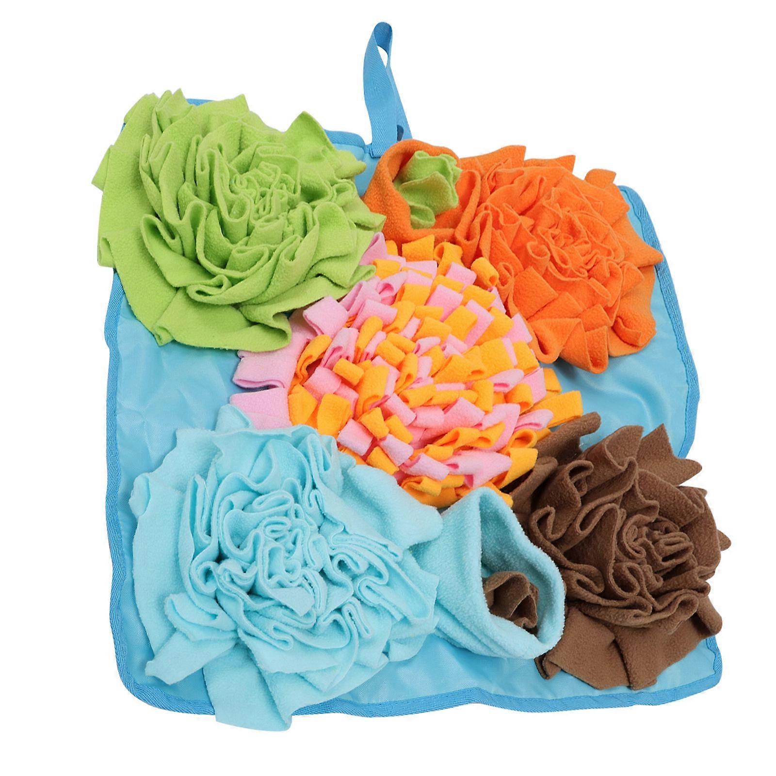 Interactive Dog Snuffle Mat 1Set Feeding Time 49X49X6cm Slow Feeding Toy