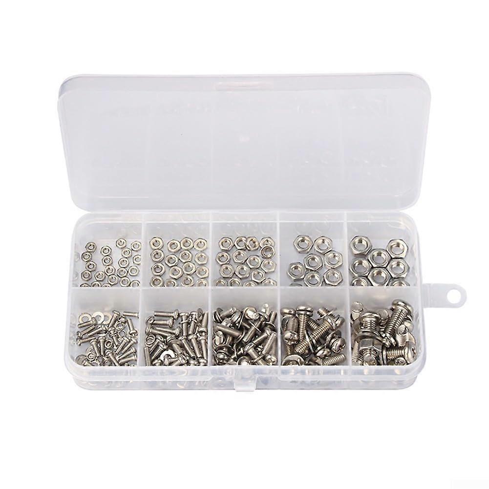 Efficient 320piece stainless steel screw and nut set hardware solution for automotive and household tasks