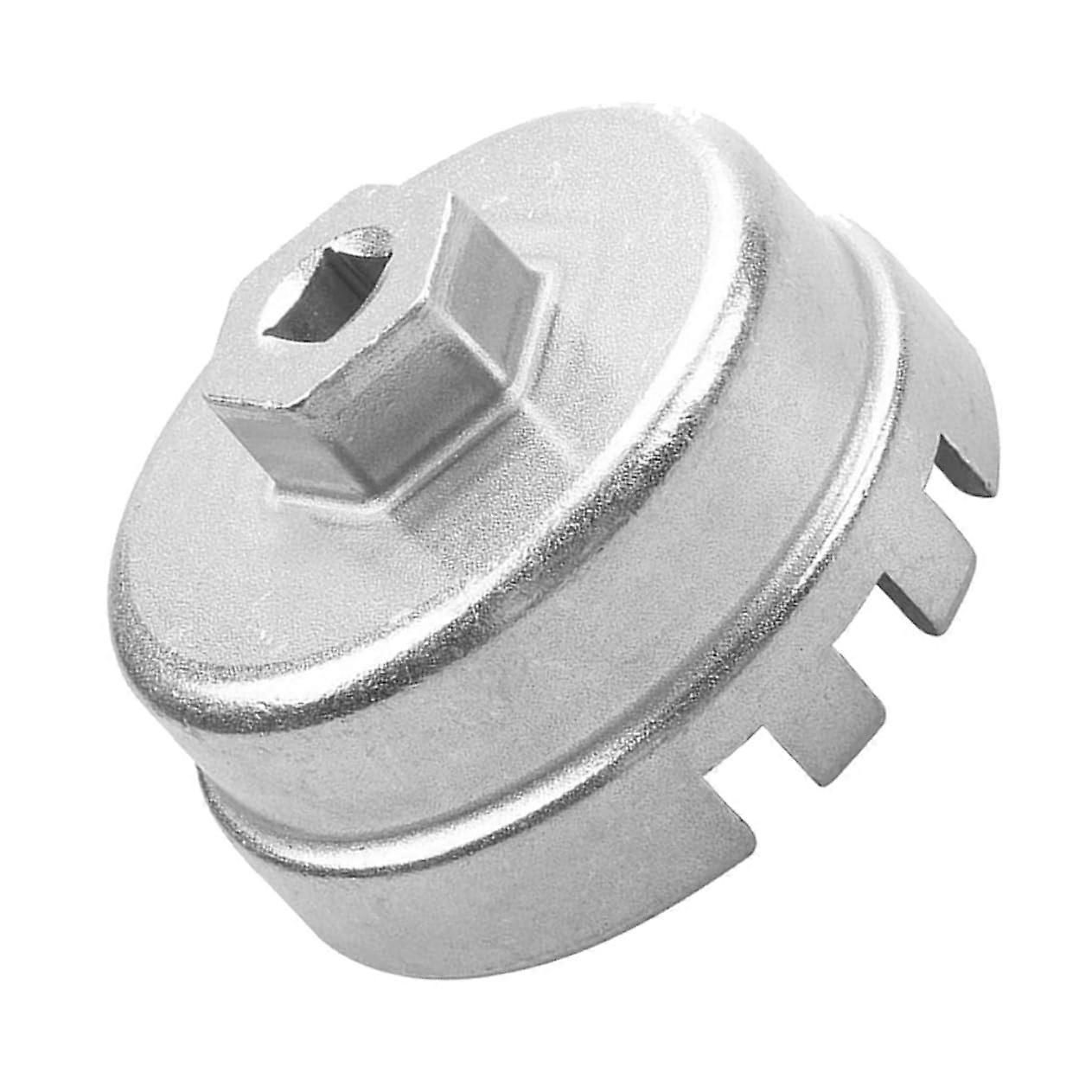 Oil Filter Wrench Tool Silver | Compatibility for Most Cars | Oil Filter Cap Key & Housing Cover Tool for Engine Maintenance