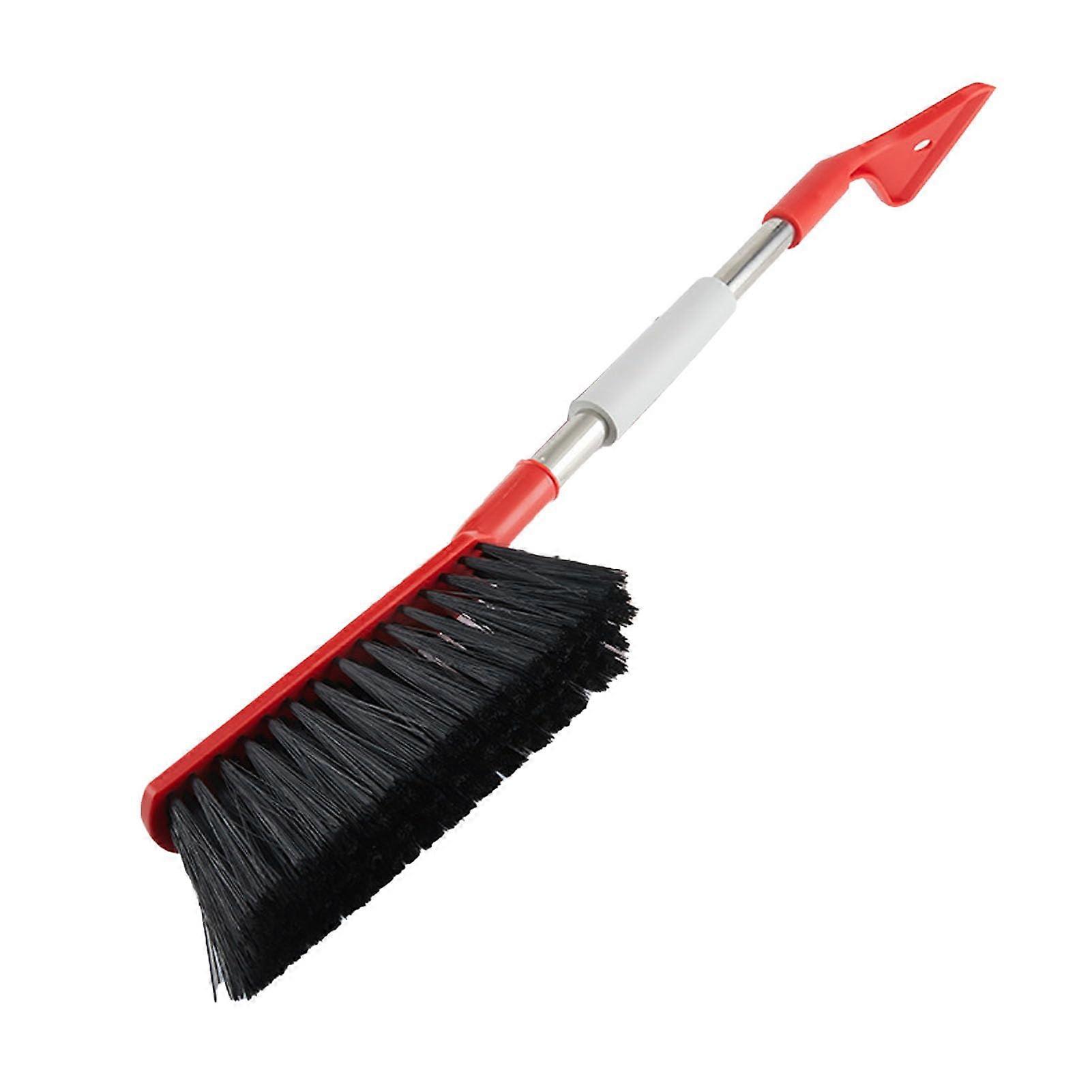 2in1 Snow Brush and Ice Scraper, Lightweight Adjustable Car Tool for Winter Vehicle Care, Red Color