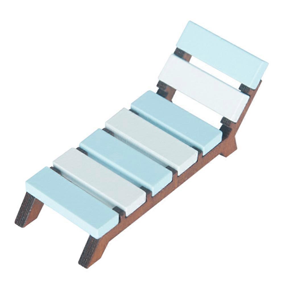 2pcs Mini Lounge Chairs with Striped Design for Dollhouse Decor – Lightweight & Foldable Micro Furniture for Creative DIY Landscaping Projects