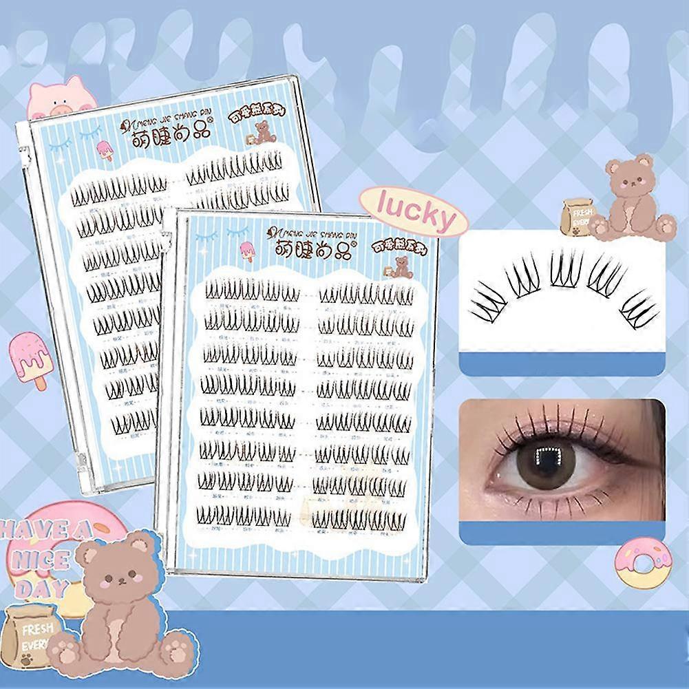 Rows of False Eyelashes Flexible and Curled Up Naturally // Double
